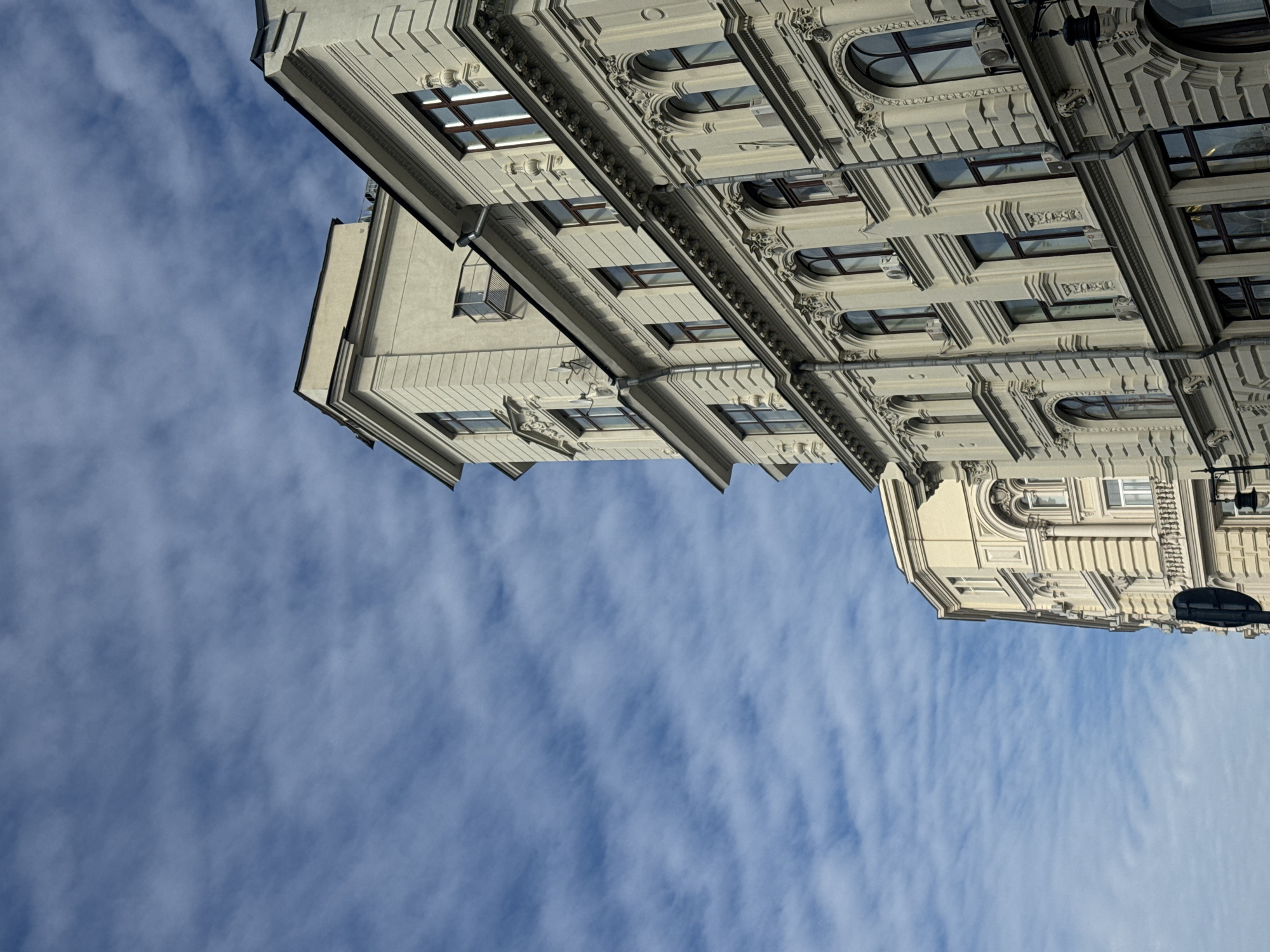 Moscow architecture: ornate buildings and a red Orthodox church