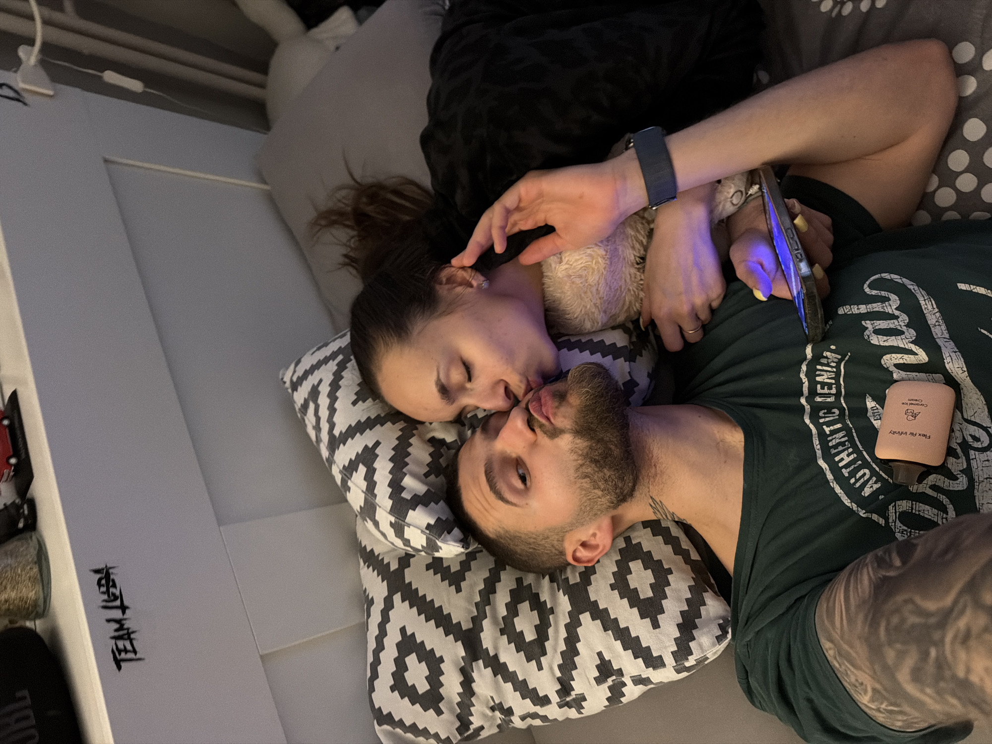 Couple shares intimate moment in Sofia residence