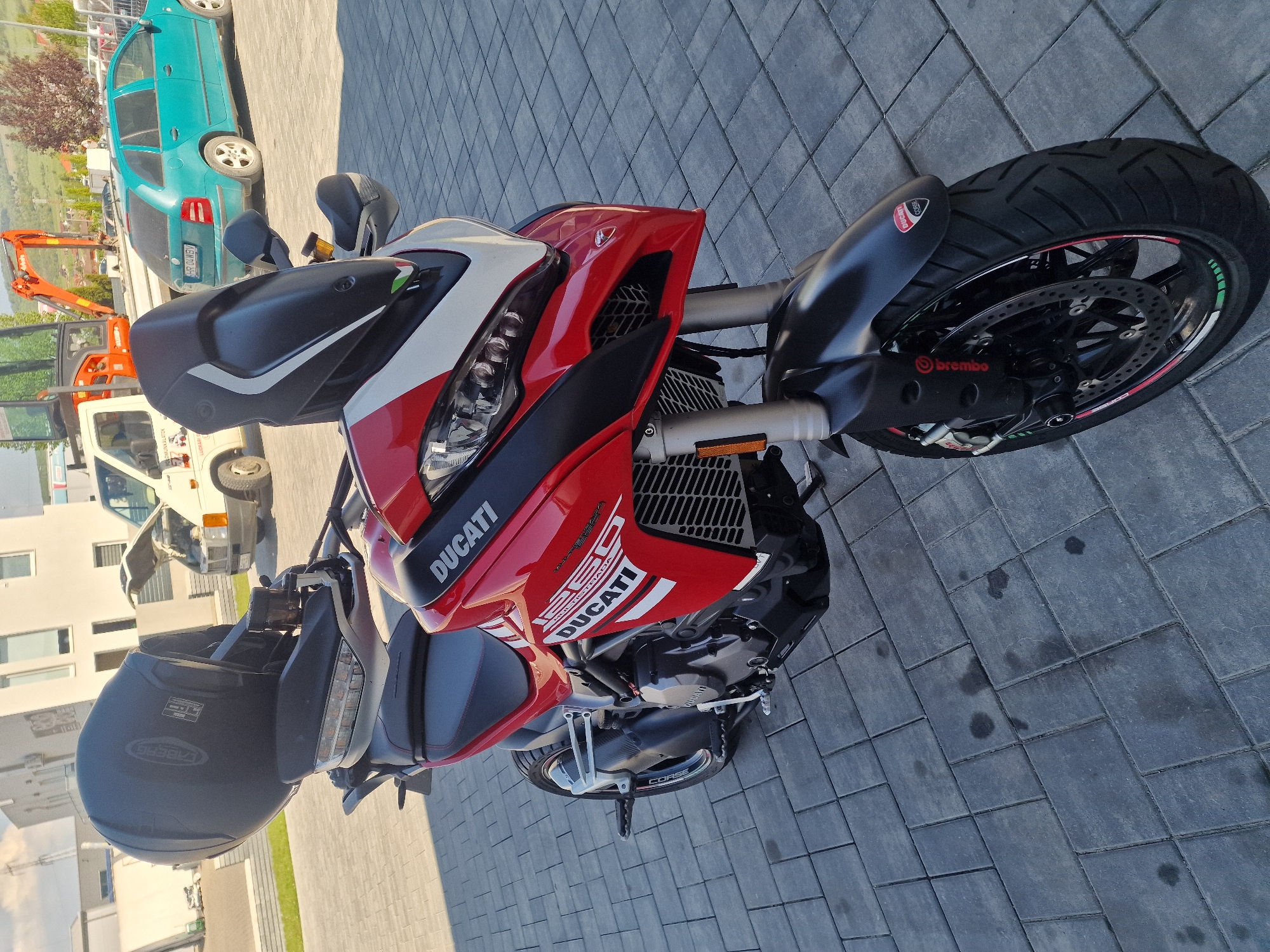 Ducati motorcycle spotted parked in Odorheiu Secuiesc, Romania