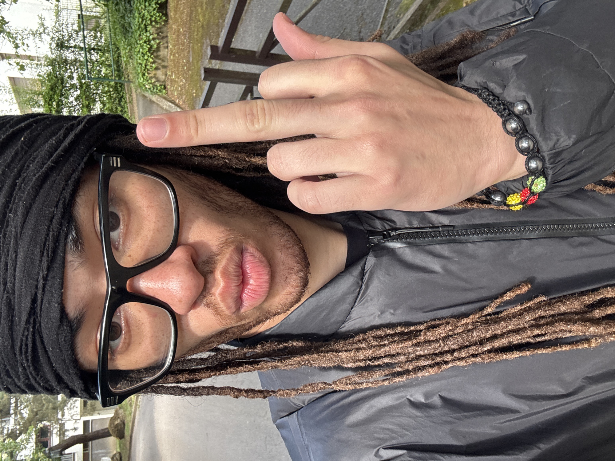 Man makes gesture in Les Ulis, France