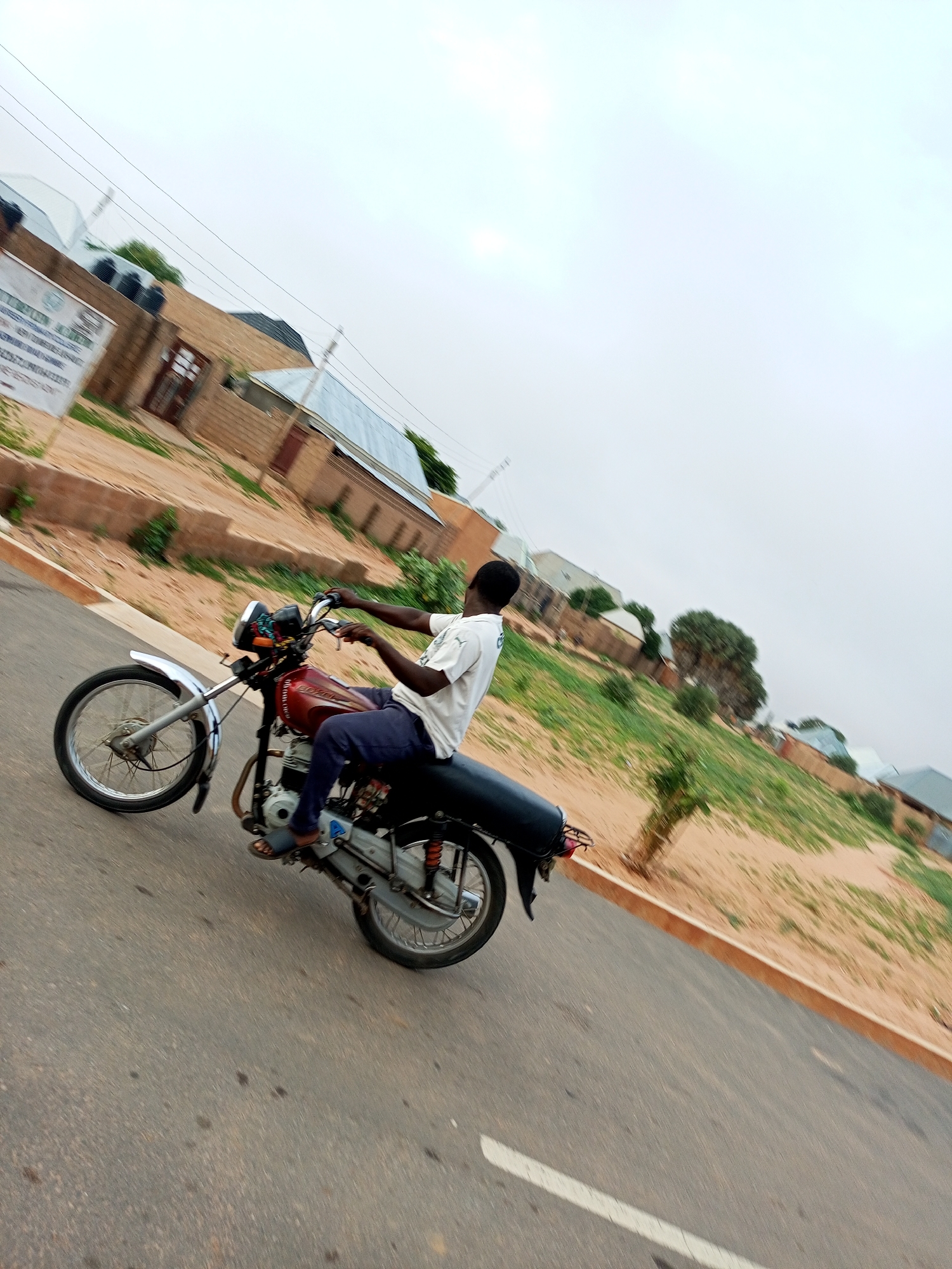 Morning street life in Gombe, Nigeria