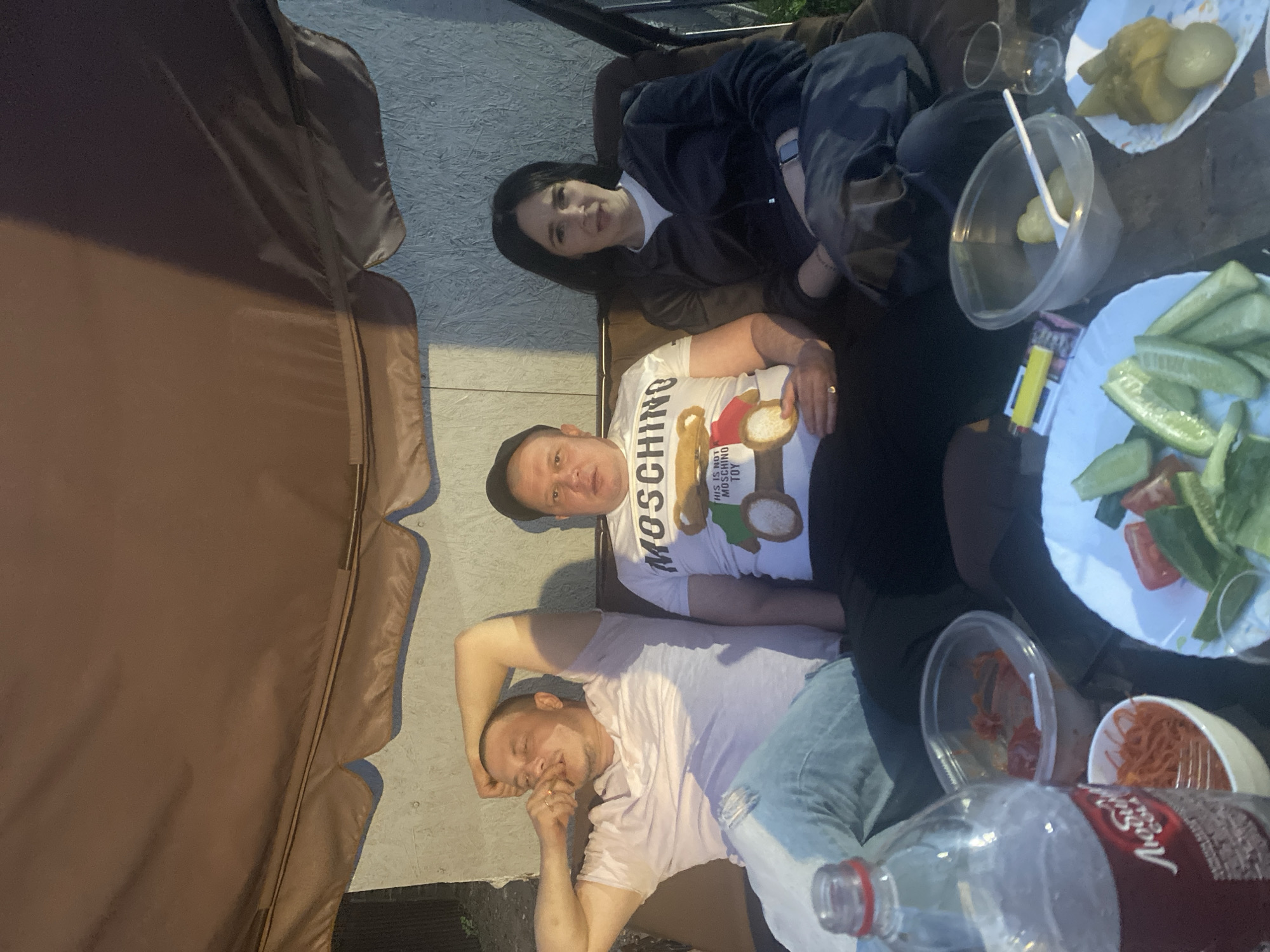 Group enjoys outdoor meal and relaxation in Izhevsk