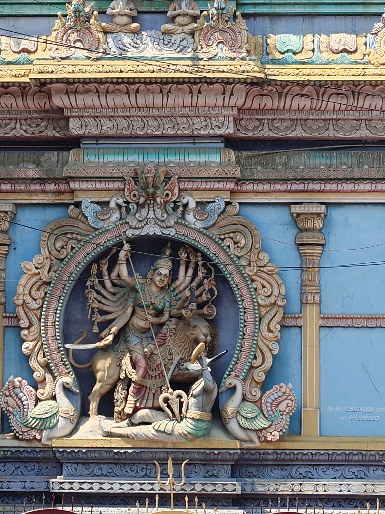 Temple architecture documented in Bengaluru featuring deity sculptures, gopuram