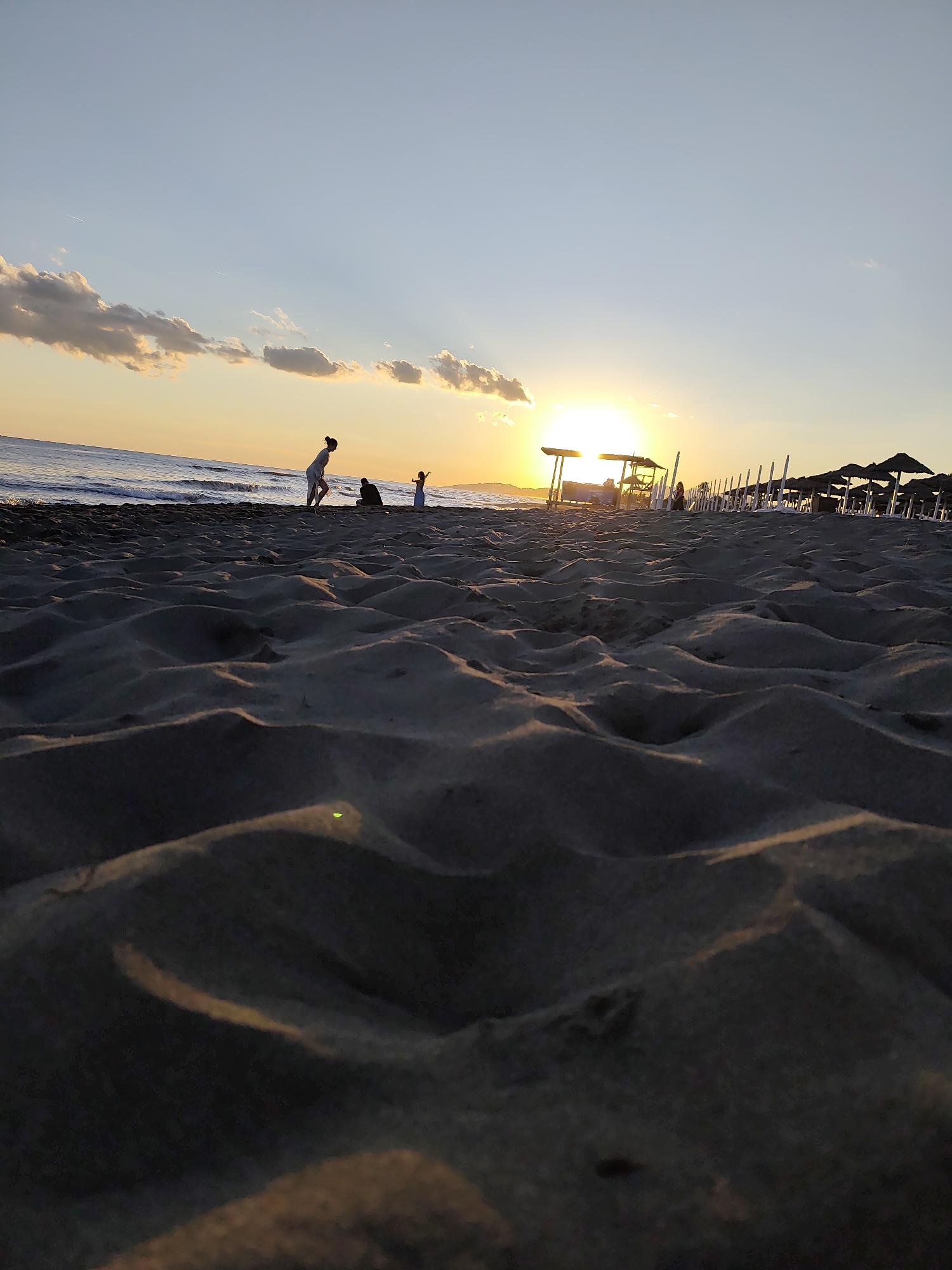 Sunset beach scene at Donja Štoj, Montenegro