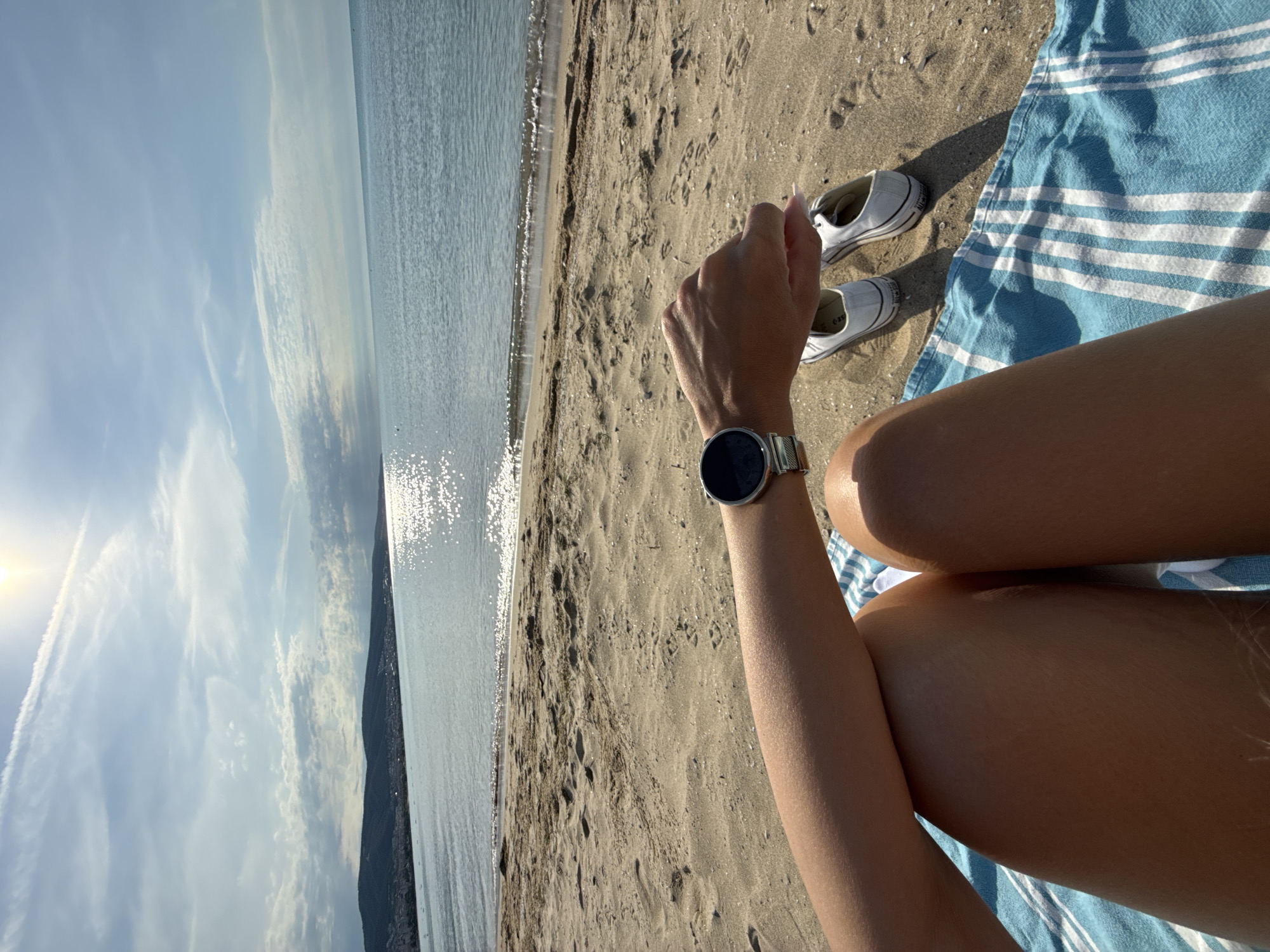 Relaxed beach morning in Nesebar, Bulgaria