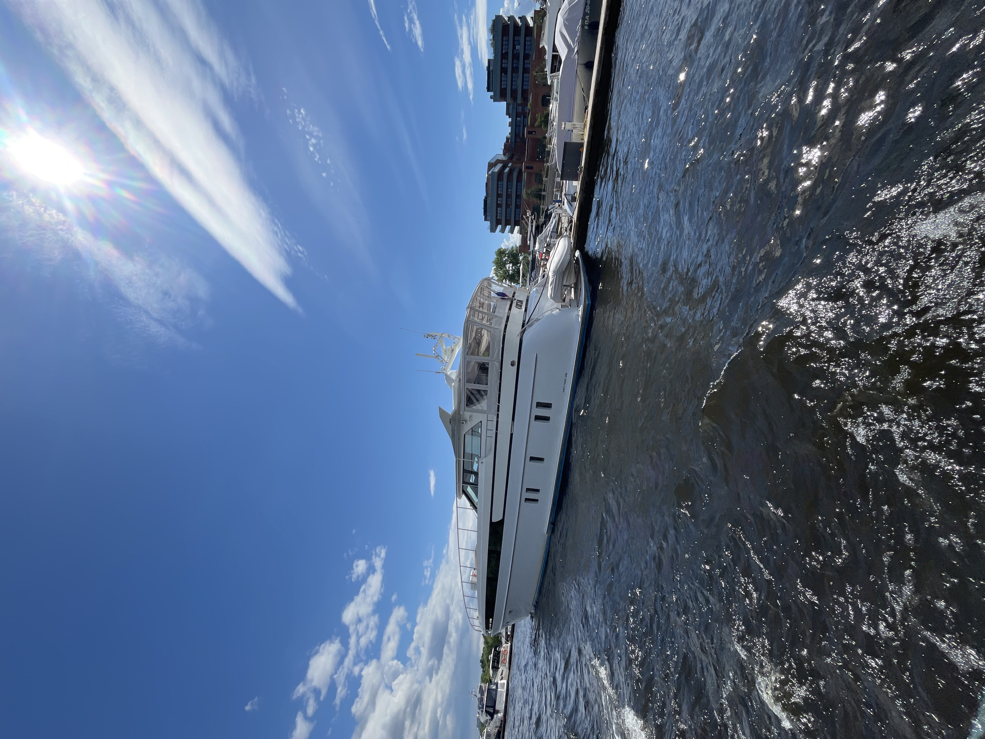 A sunny morning on Saint Petersburg's waterways and marina.