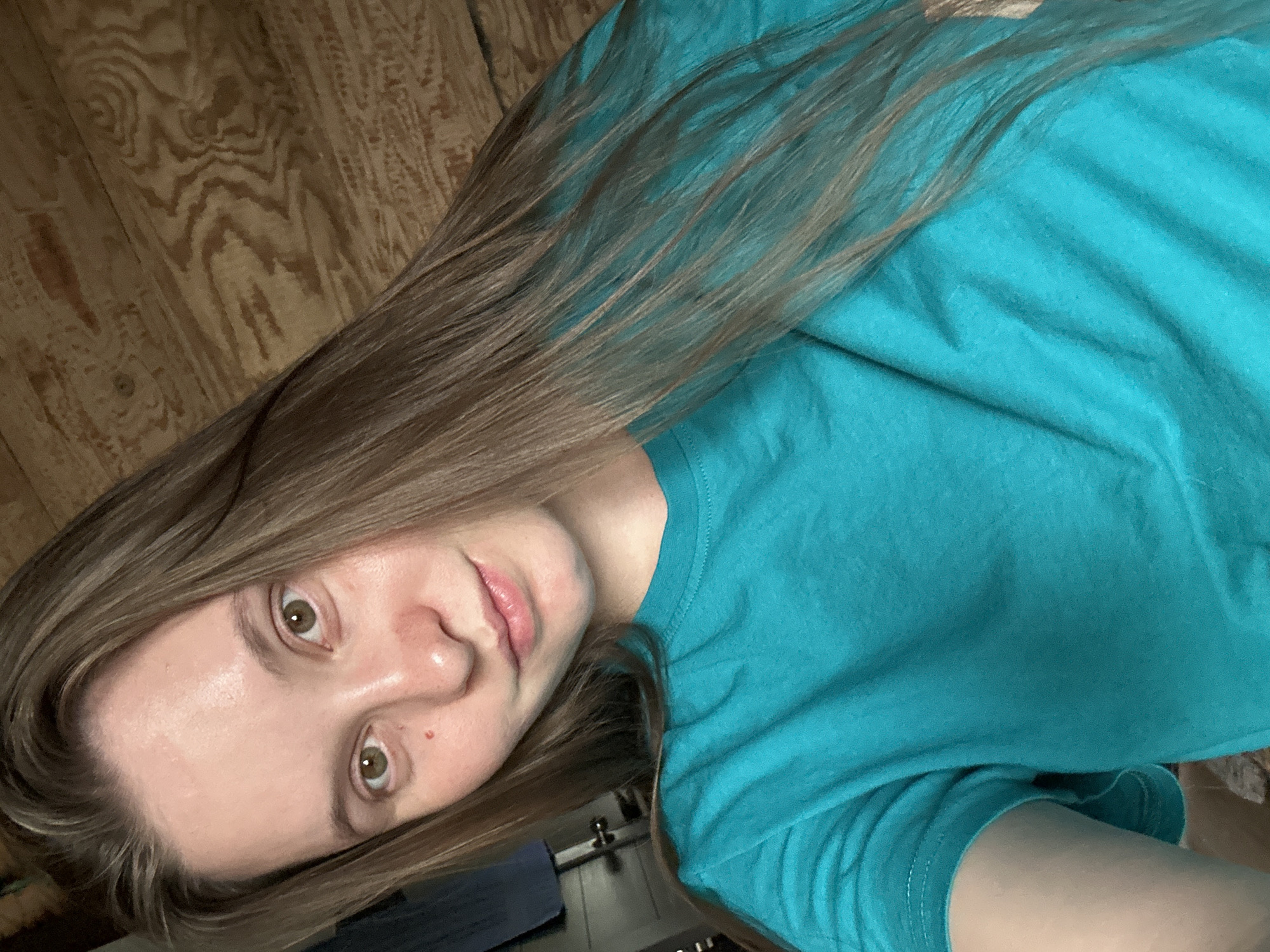 Quick selfie series inside a wooden-walled room in Ольховка