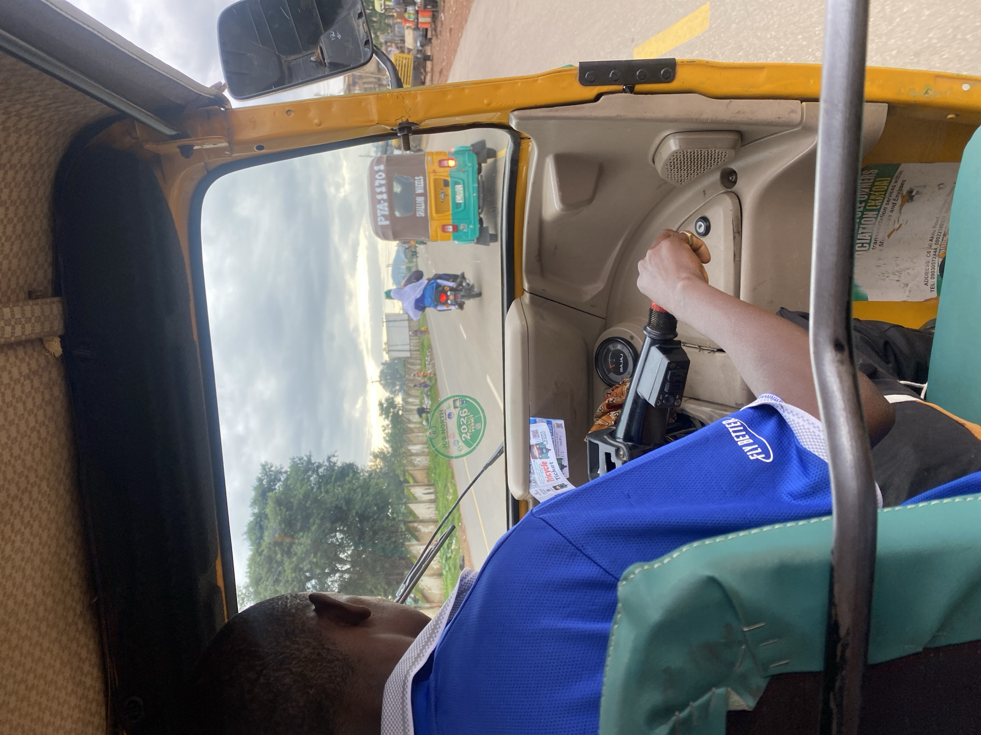 Keke napep traffic and street life in Rafin Par, Nigeria
