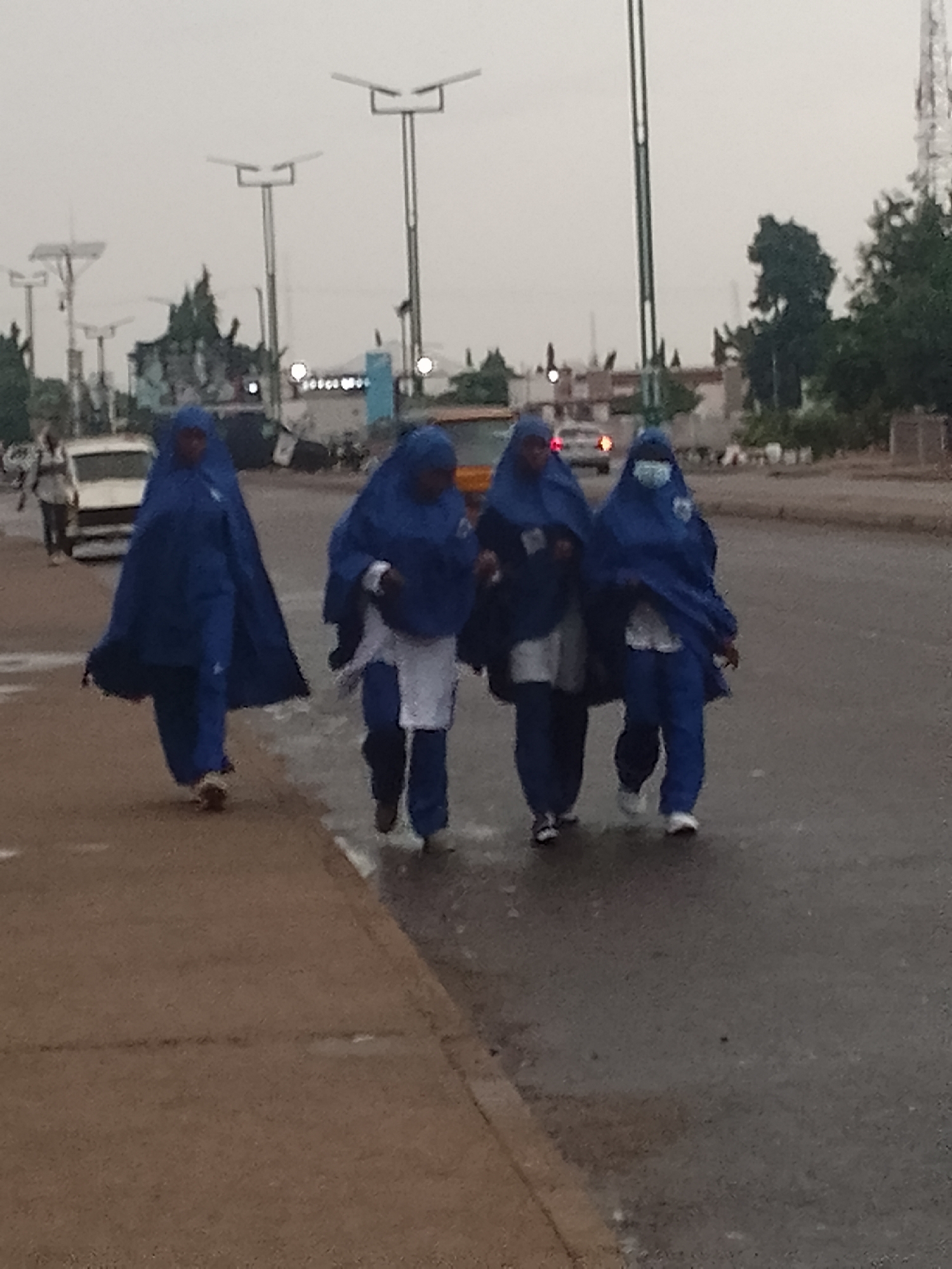 Morning street life unfolds in Pantame, Nigeria