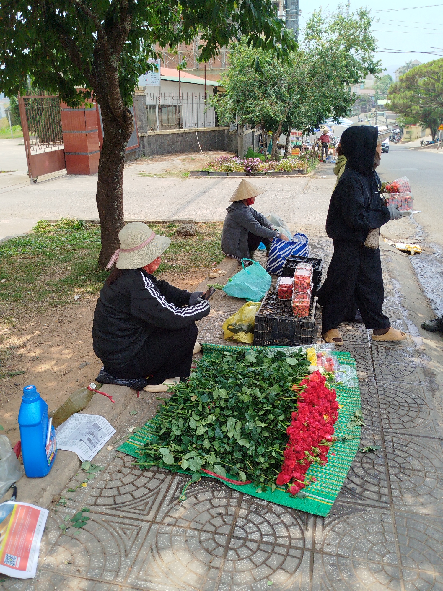 Street commerce activity observed in Da Lat, Vietnam