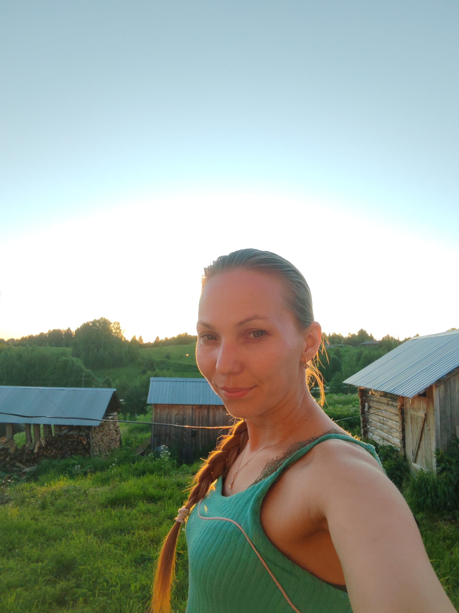 Rural life captured during golden hour in Чухлэм, Russia