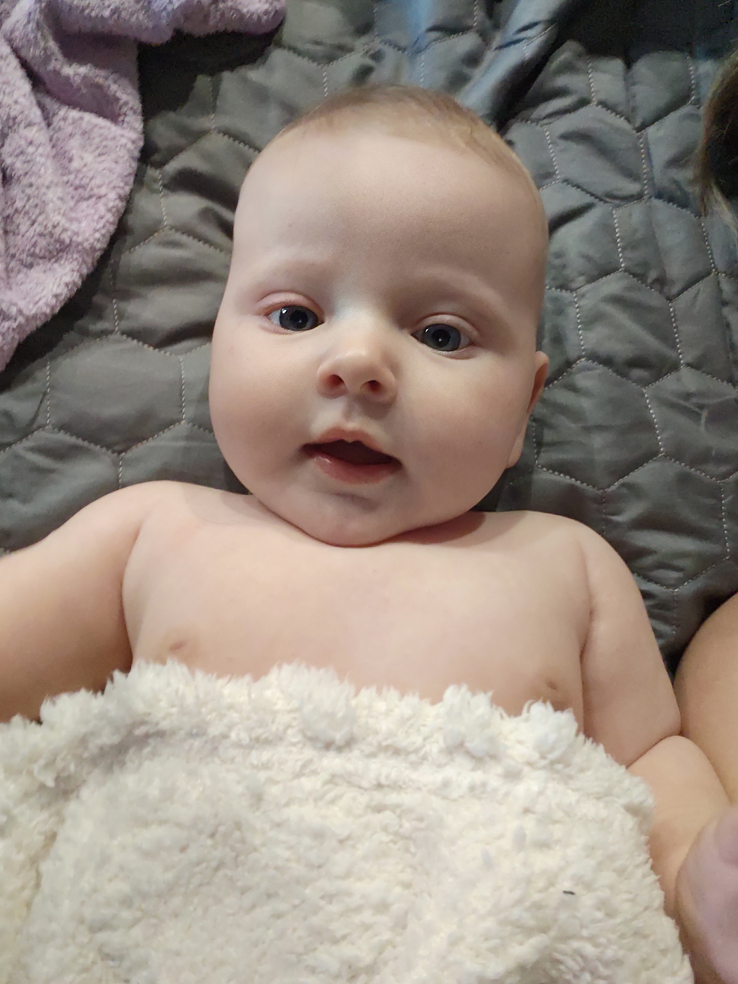 Baby at rest in Dnipro, caught from multiple angles