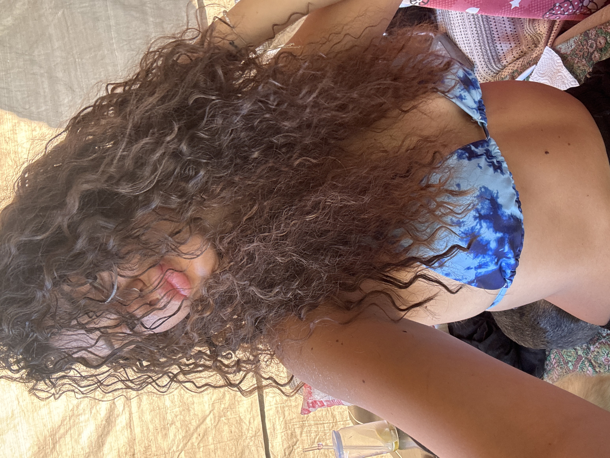 Braids being cut and restyled on a summer afternoon in Bulgaria