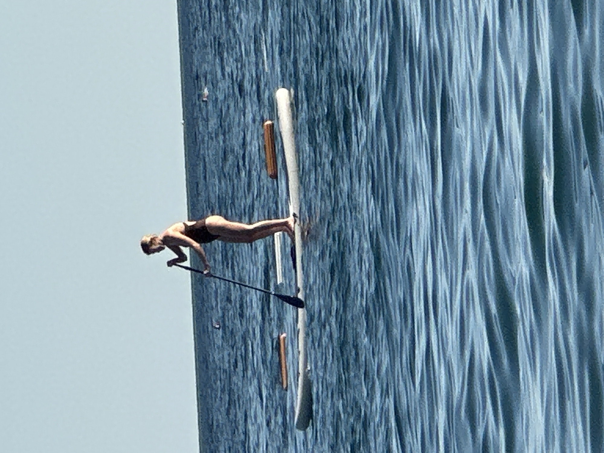 Parasailing and paddleboarding off the Boreti coast