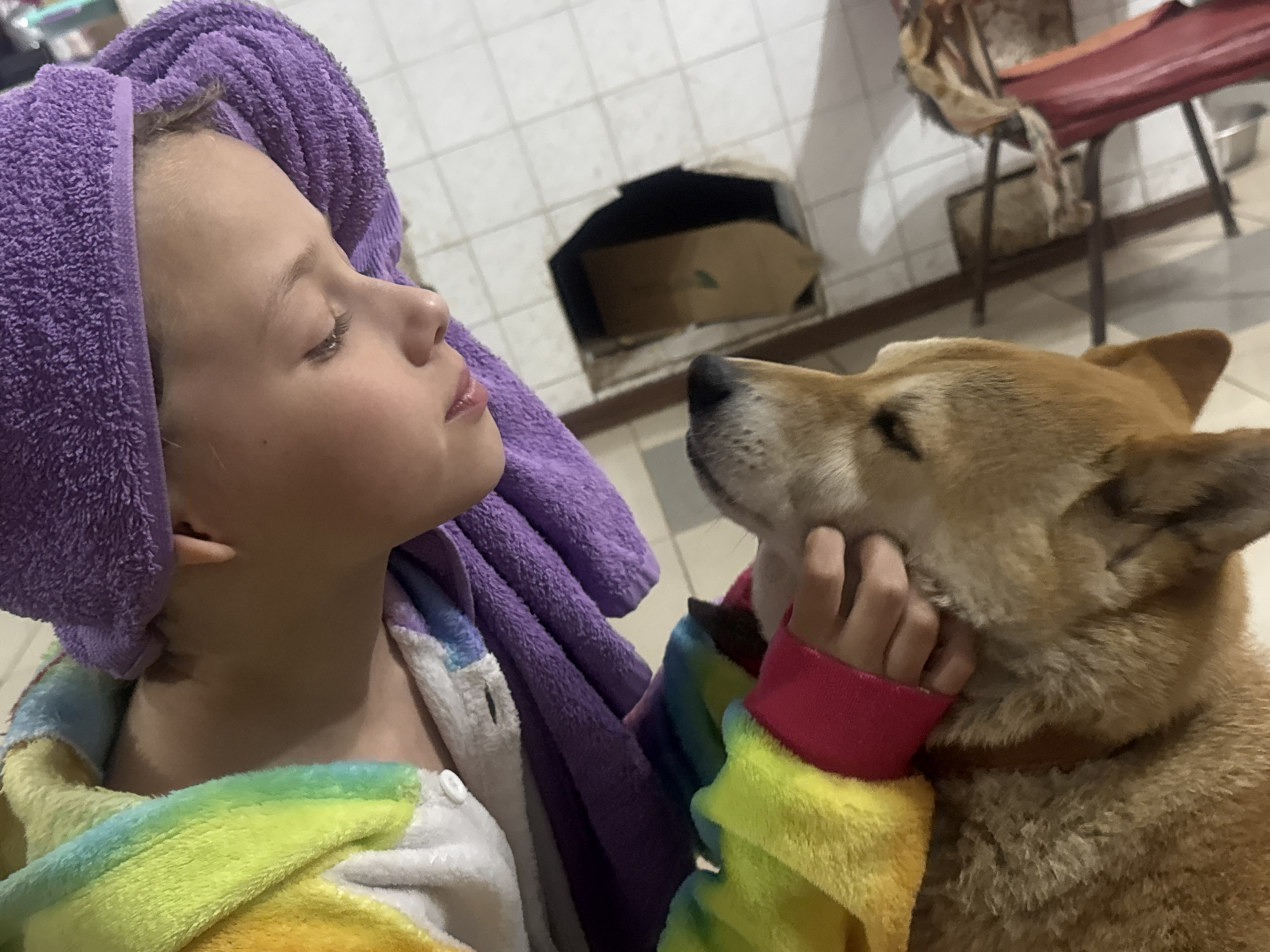 Family captures casual home moments with baby, pets in Rusalevka
