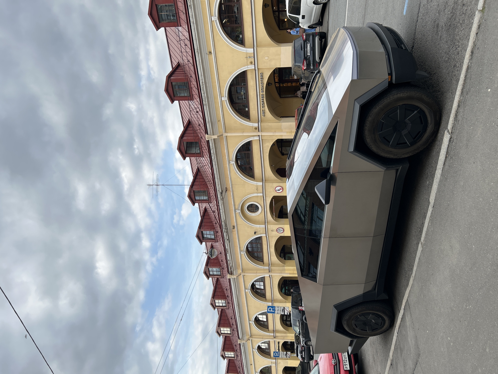 Tesla Cybertruck spotted among parked vehicles in historic Saint Petersburg