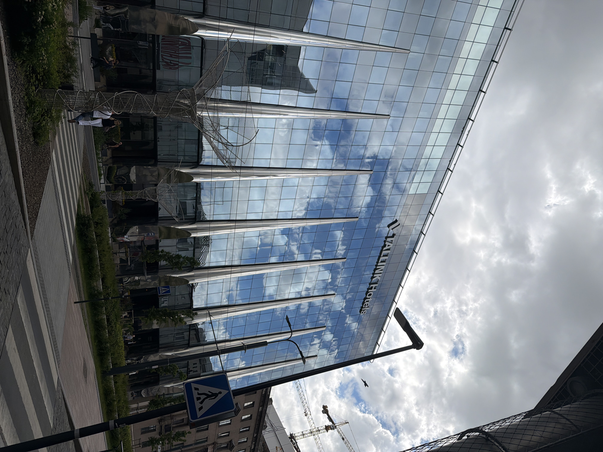 Morning stroll through Tallinn's city centre, construction and commerce