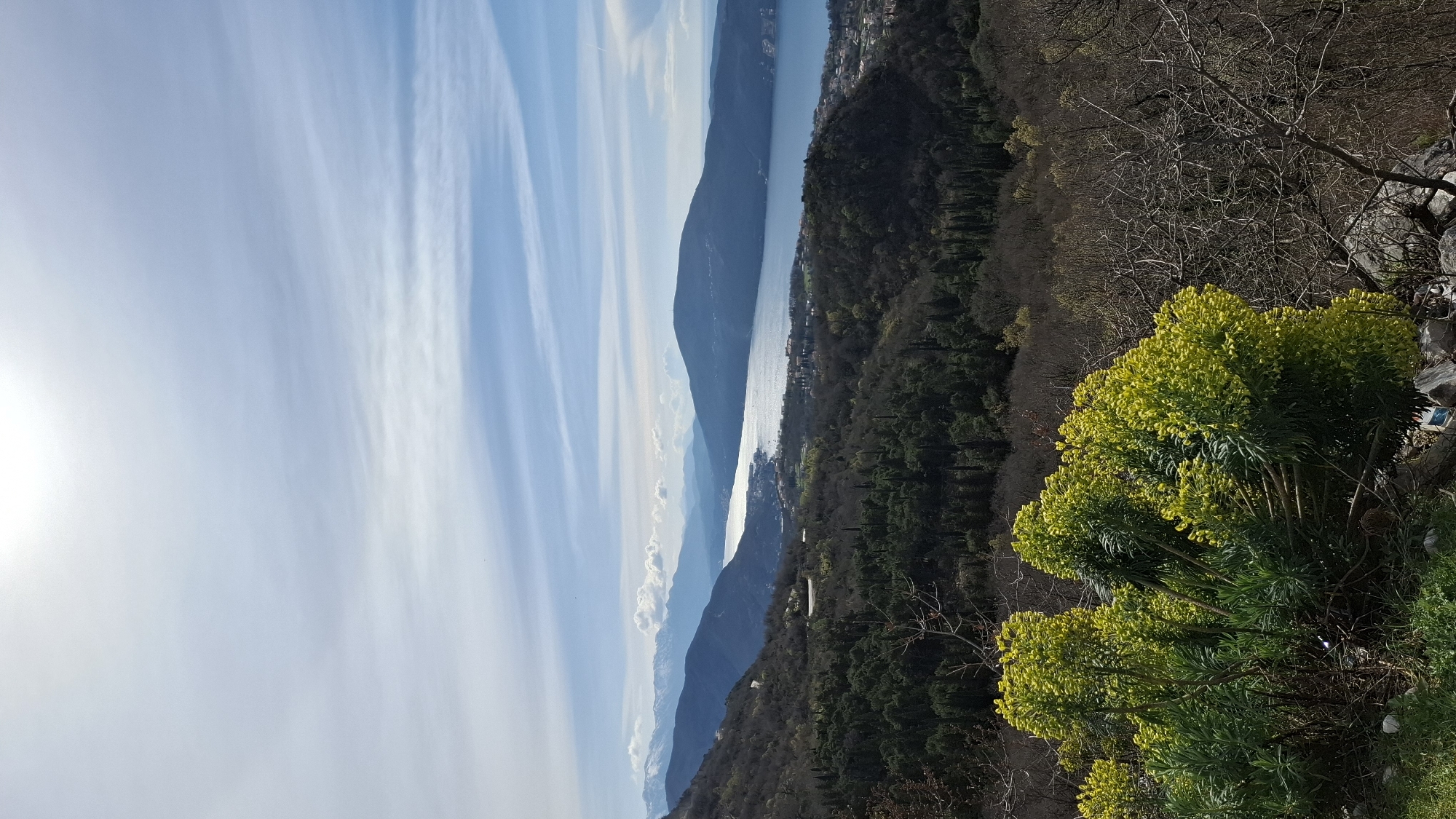Panoramic bay view captured from elevated Brajkovina, Montenegro position