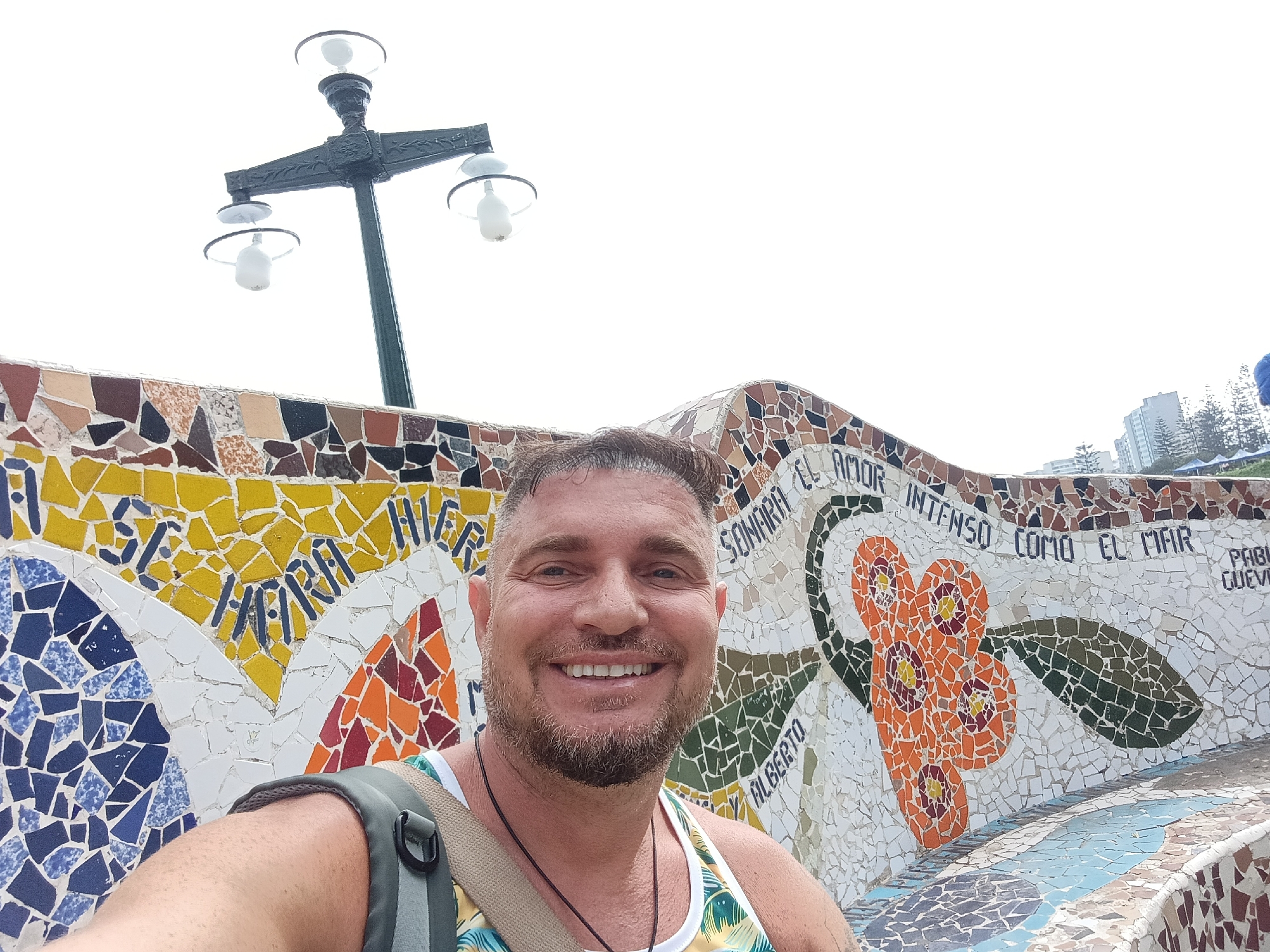 Tourist moments captured around Miraflores lighthouse and coastal cliffs