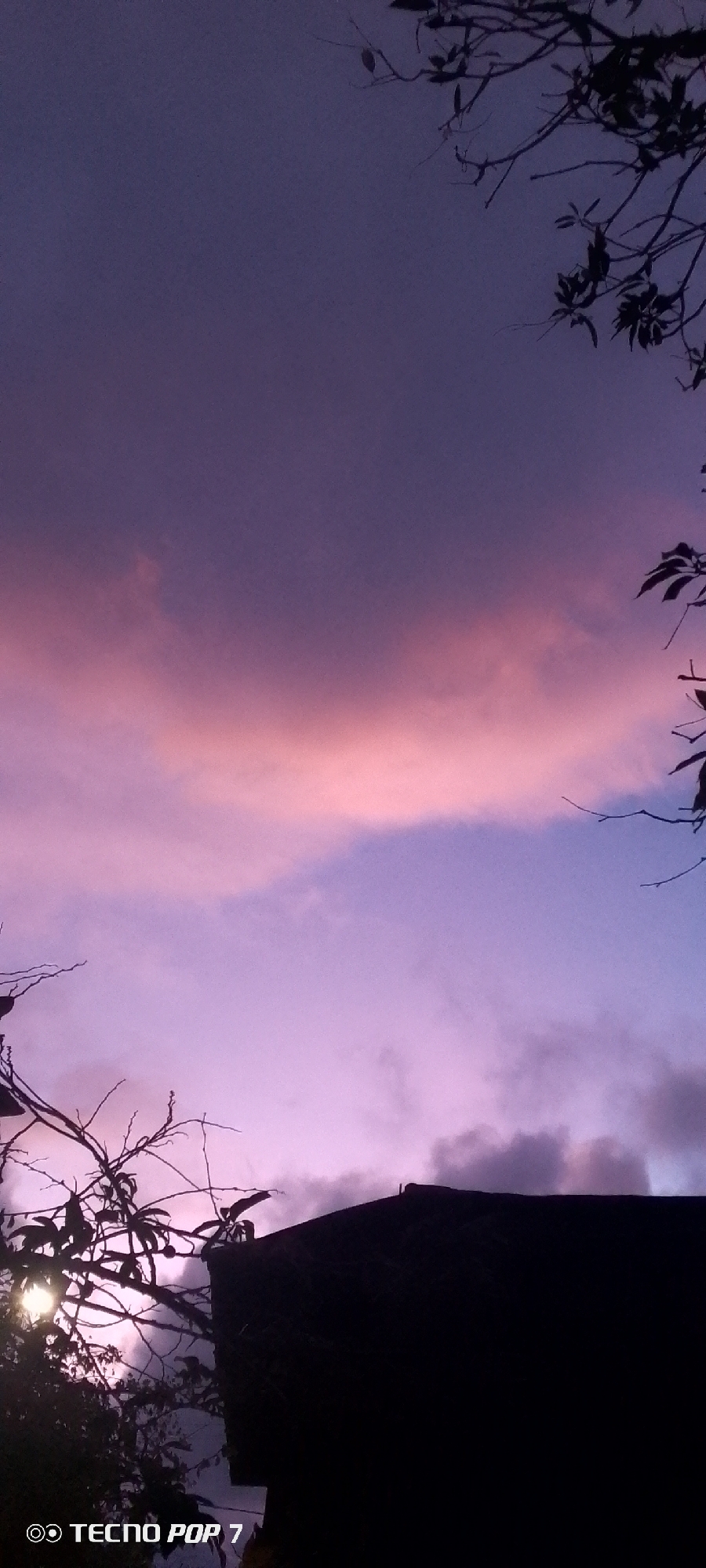Dramatic twilight sky photographed across Altagracia, Venezuela