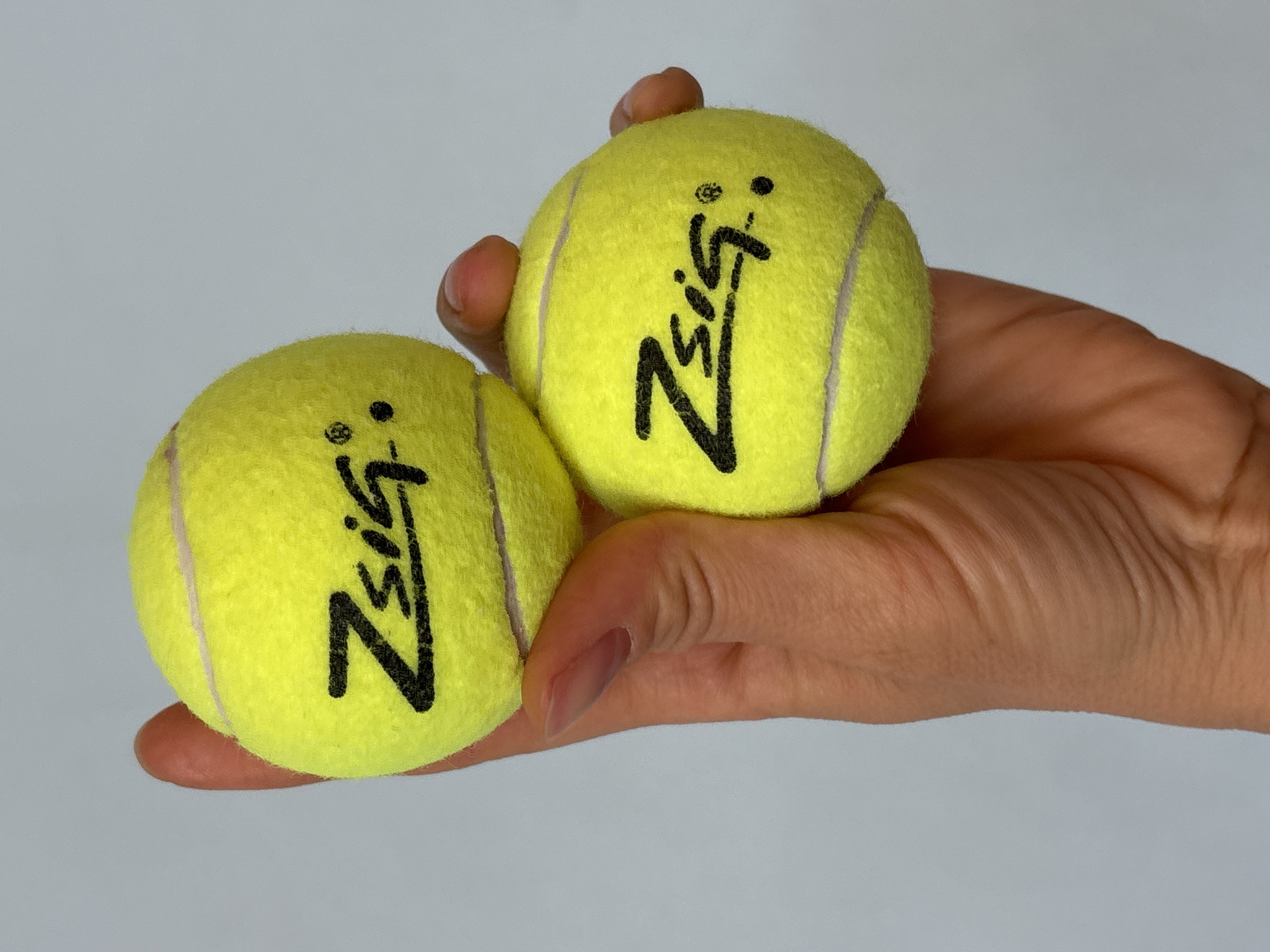 Tennis balls marked 'Zig' photographed in Chaikovsky, Russia