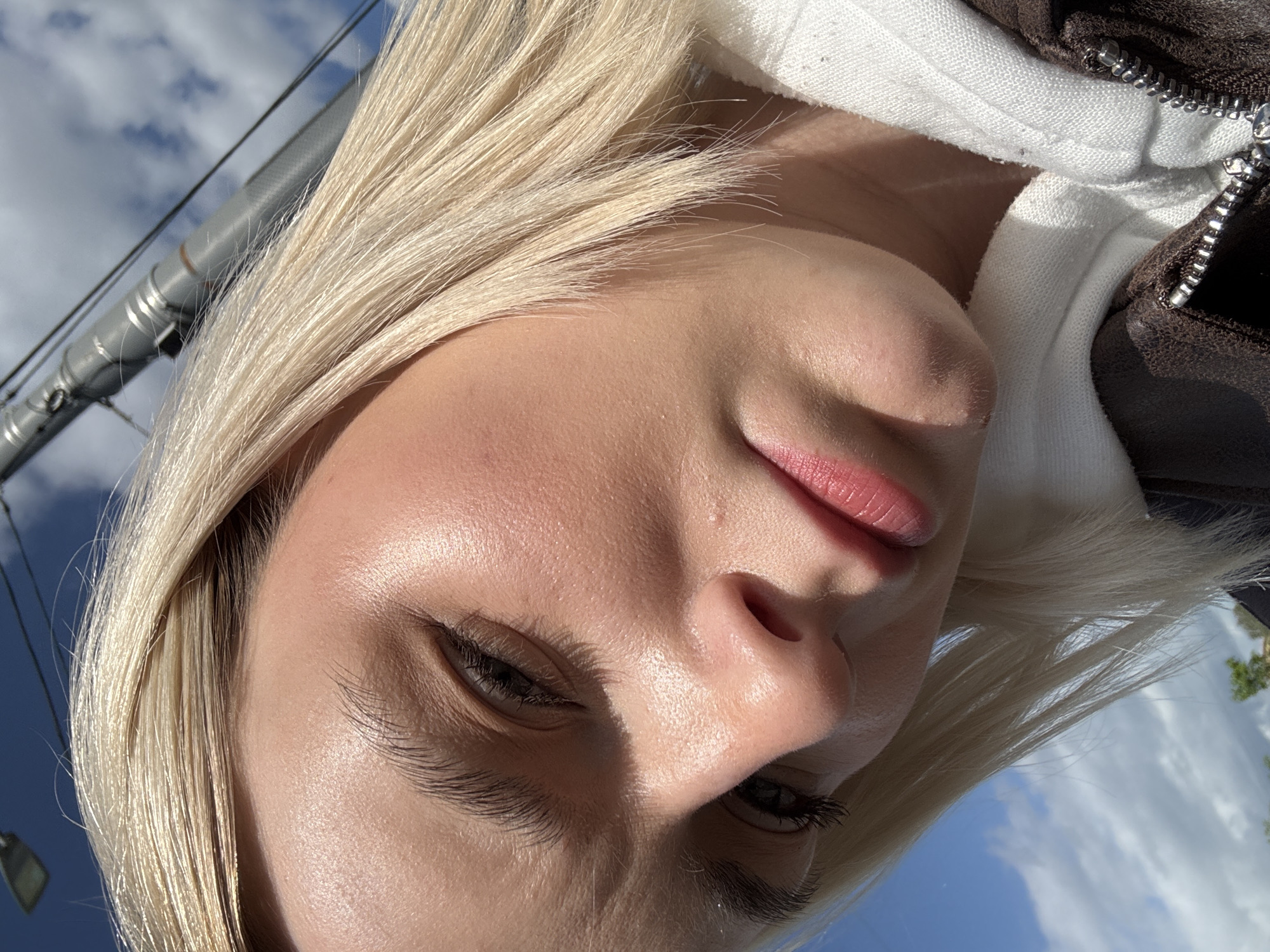 Woman takes selfies on Saint Petersburg bus ride