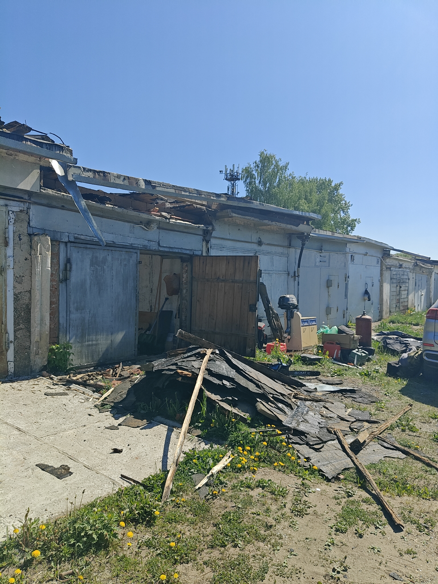 Building renovation work documented in Chaikovsky, Russia