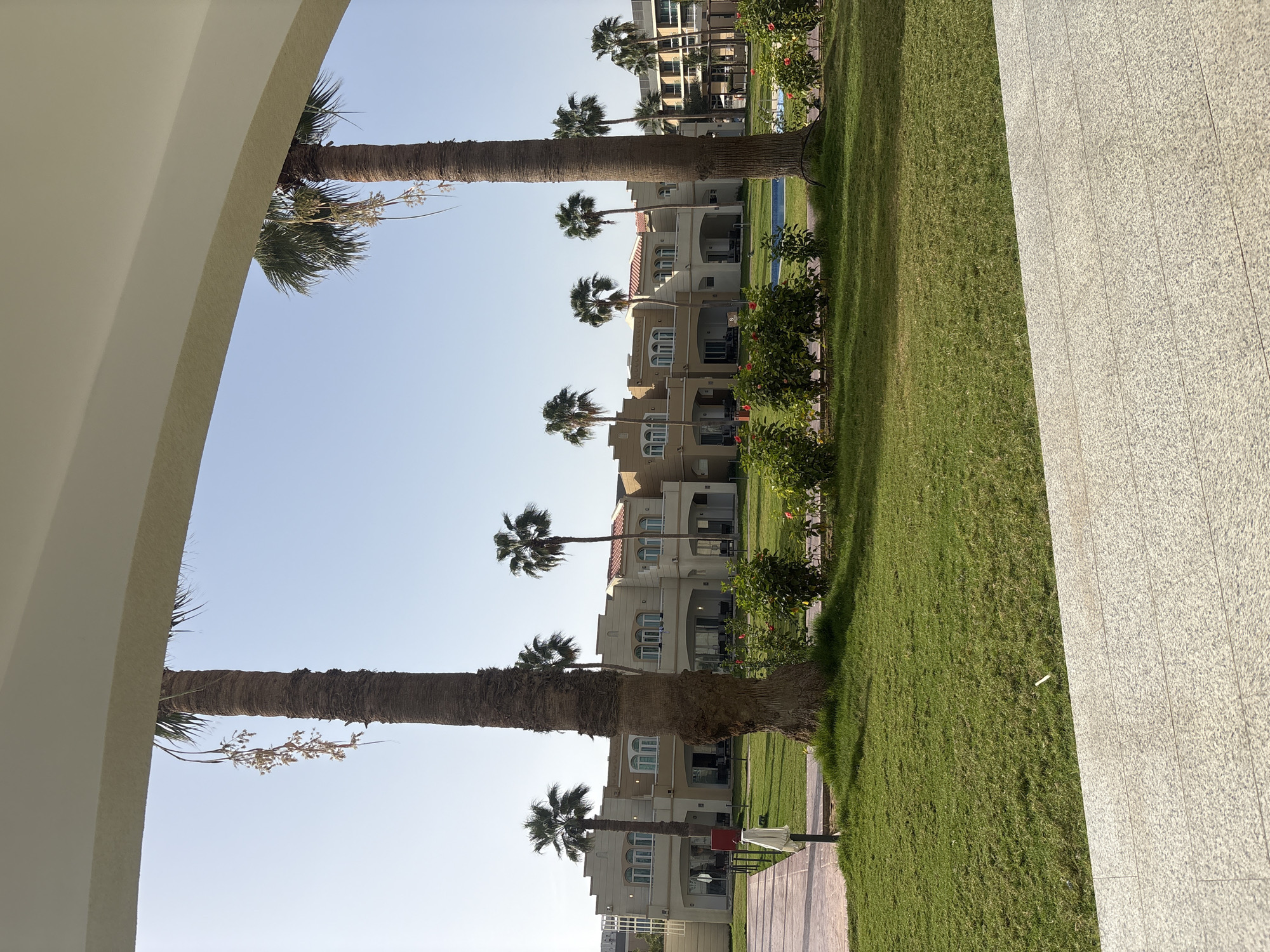 Palm-lined residential complex observed in Jeddah