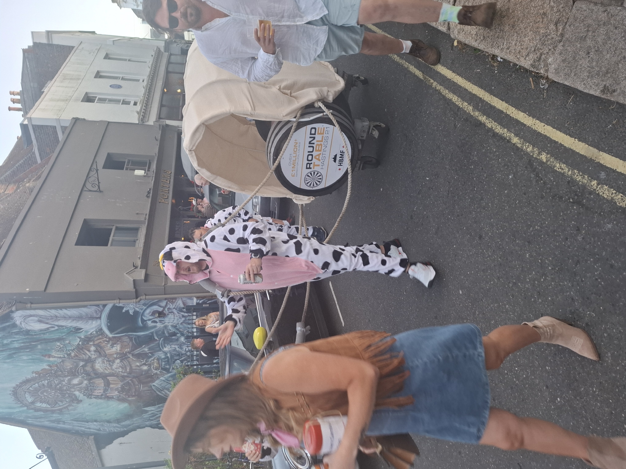 Costumed parade through St Leonards streets, Round Table event