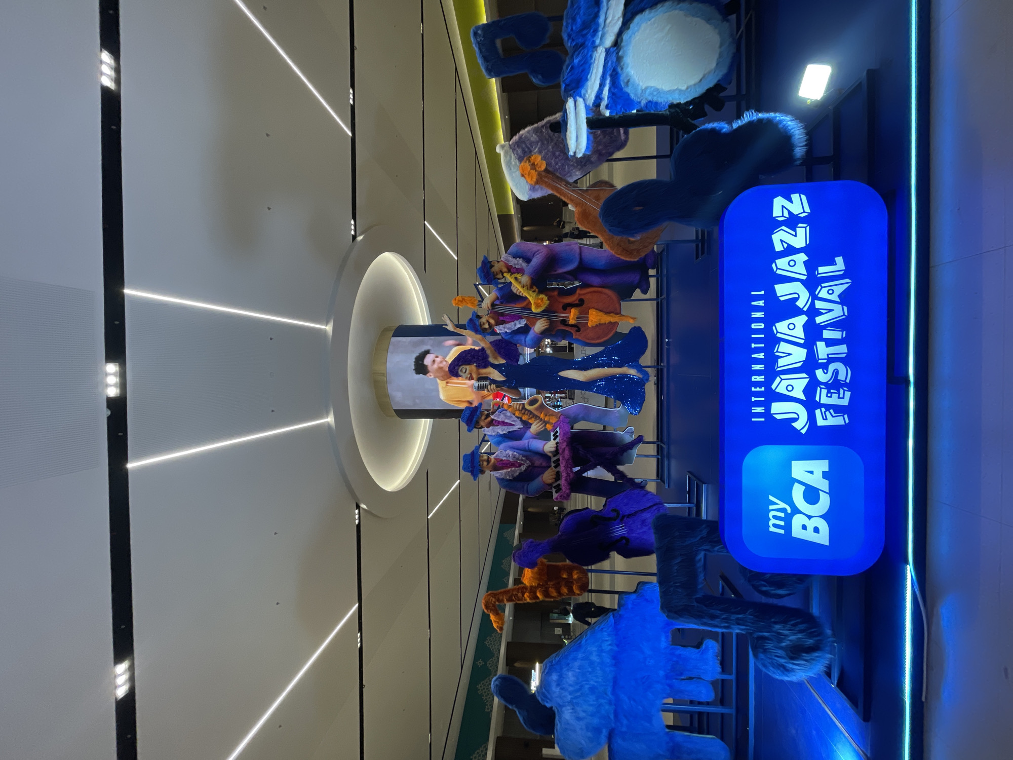 Java Jazz Festival promotional displays draw visitors in Salembaran