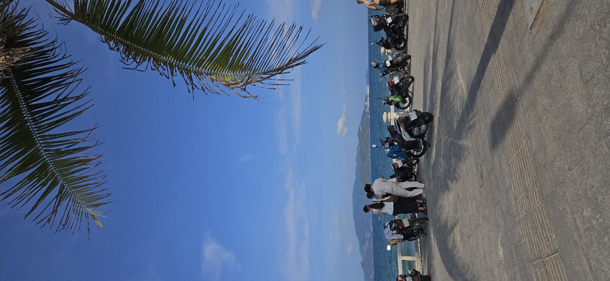 Routine morning activity documented in Nha Trang streets and beach
