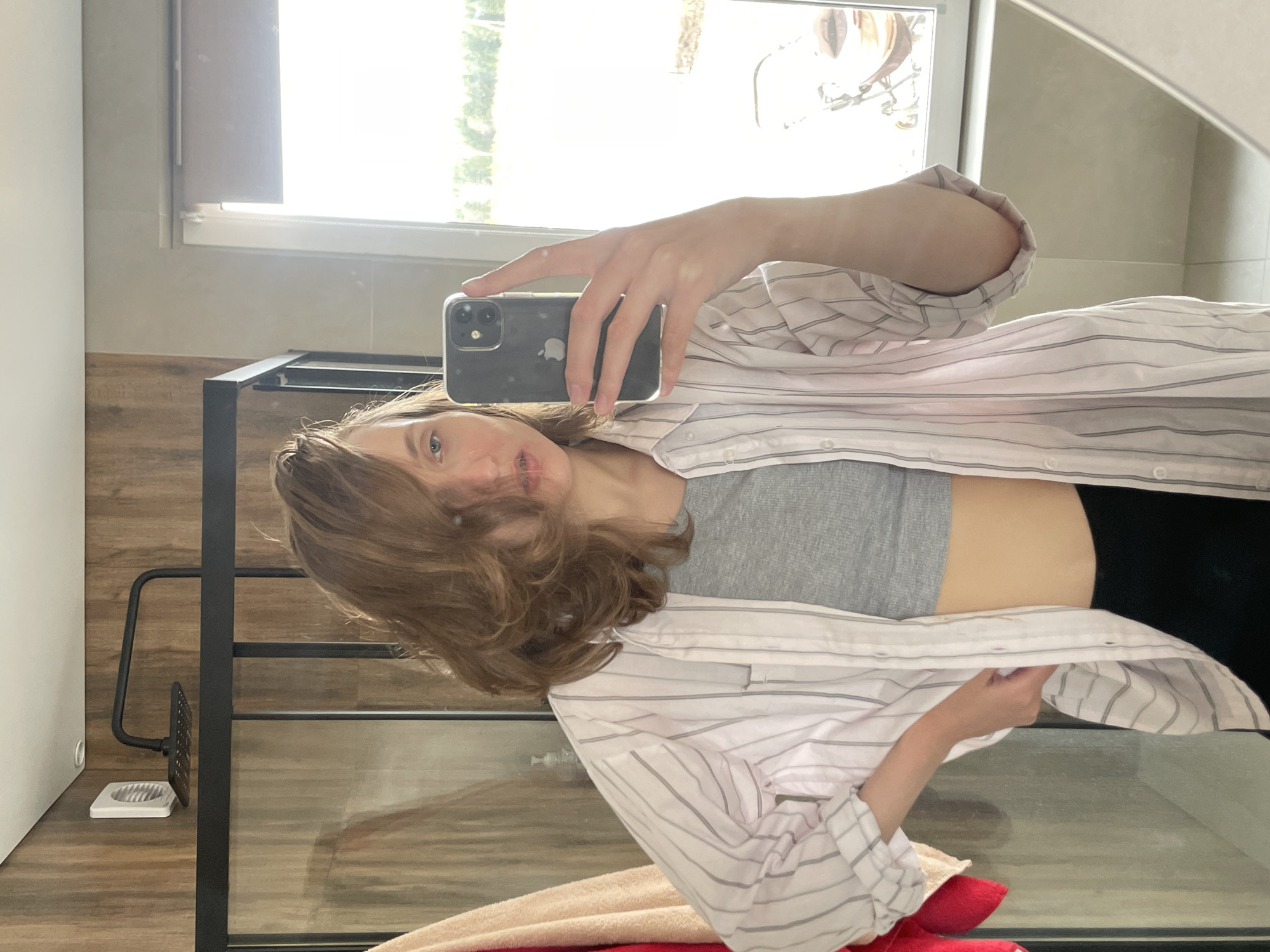 Woman takes bathroom selfies in Russian village