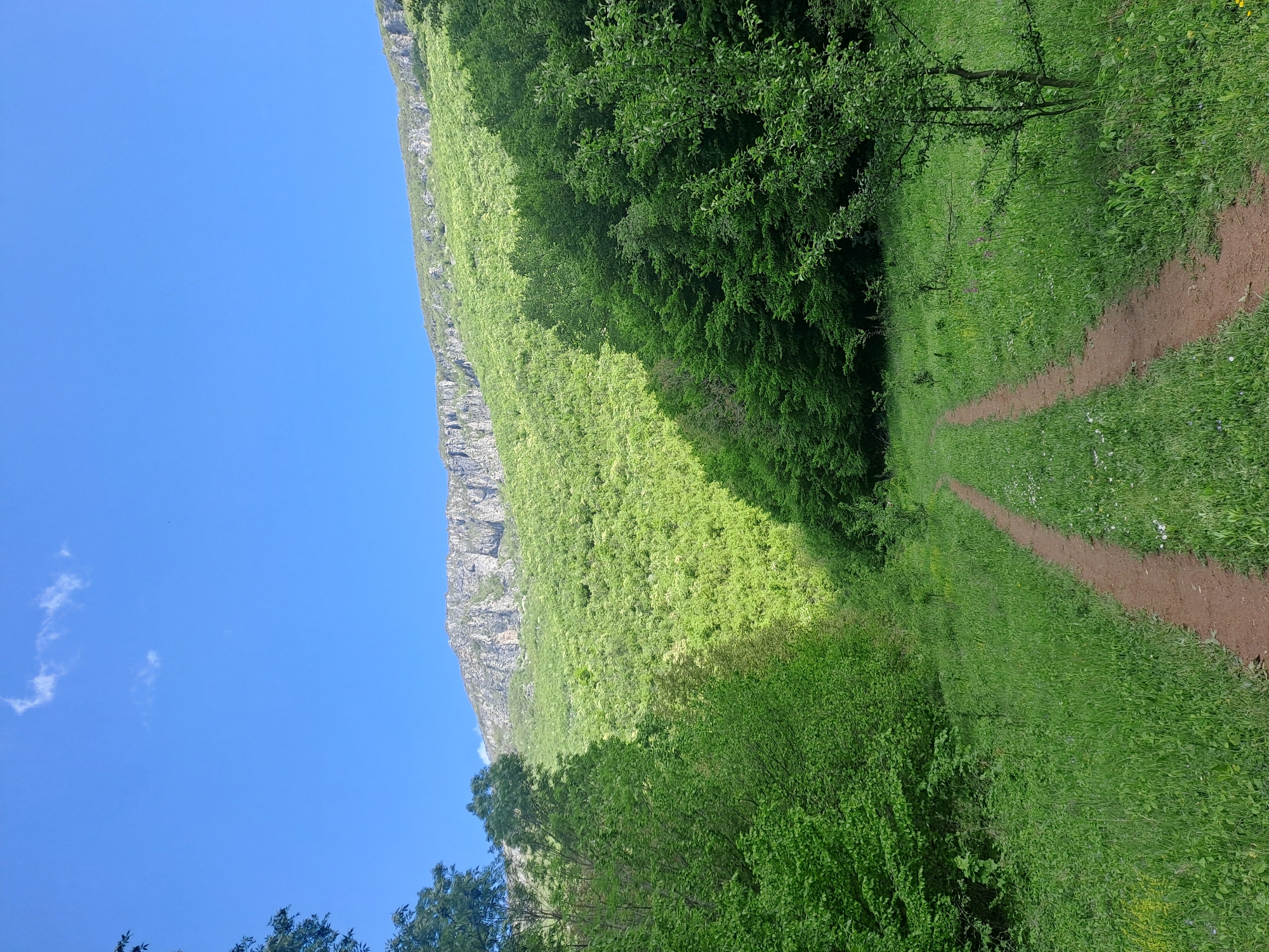 Nature scenes documented in Chelopek, Bulgaria including waterfall and mountain paths