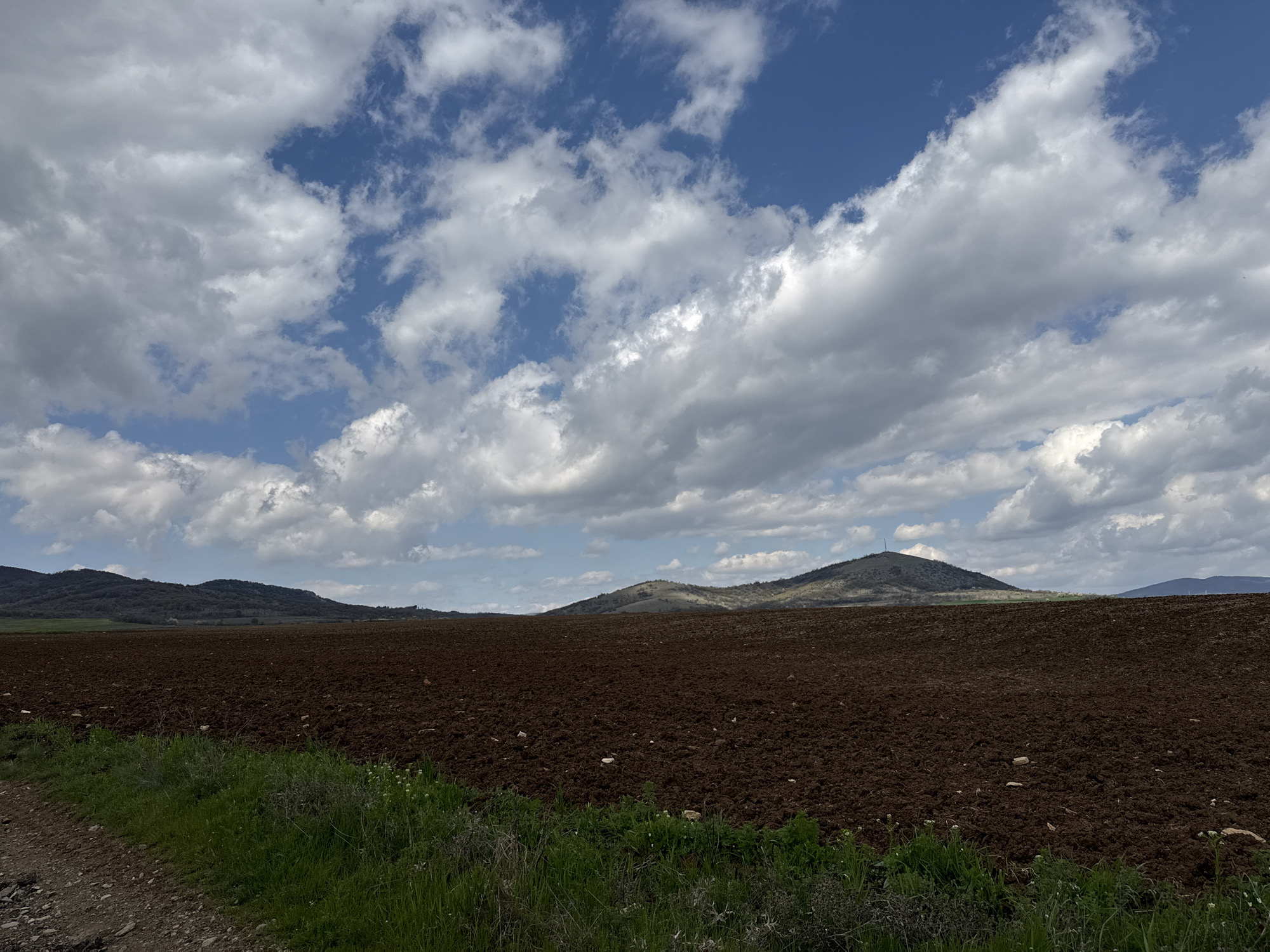 Spring farming activity observed in Bulgarian countryside
