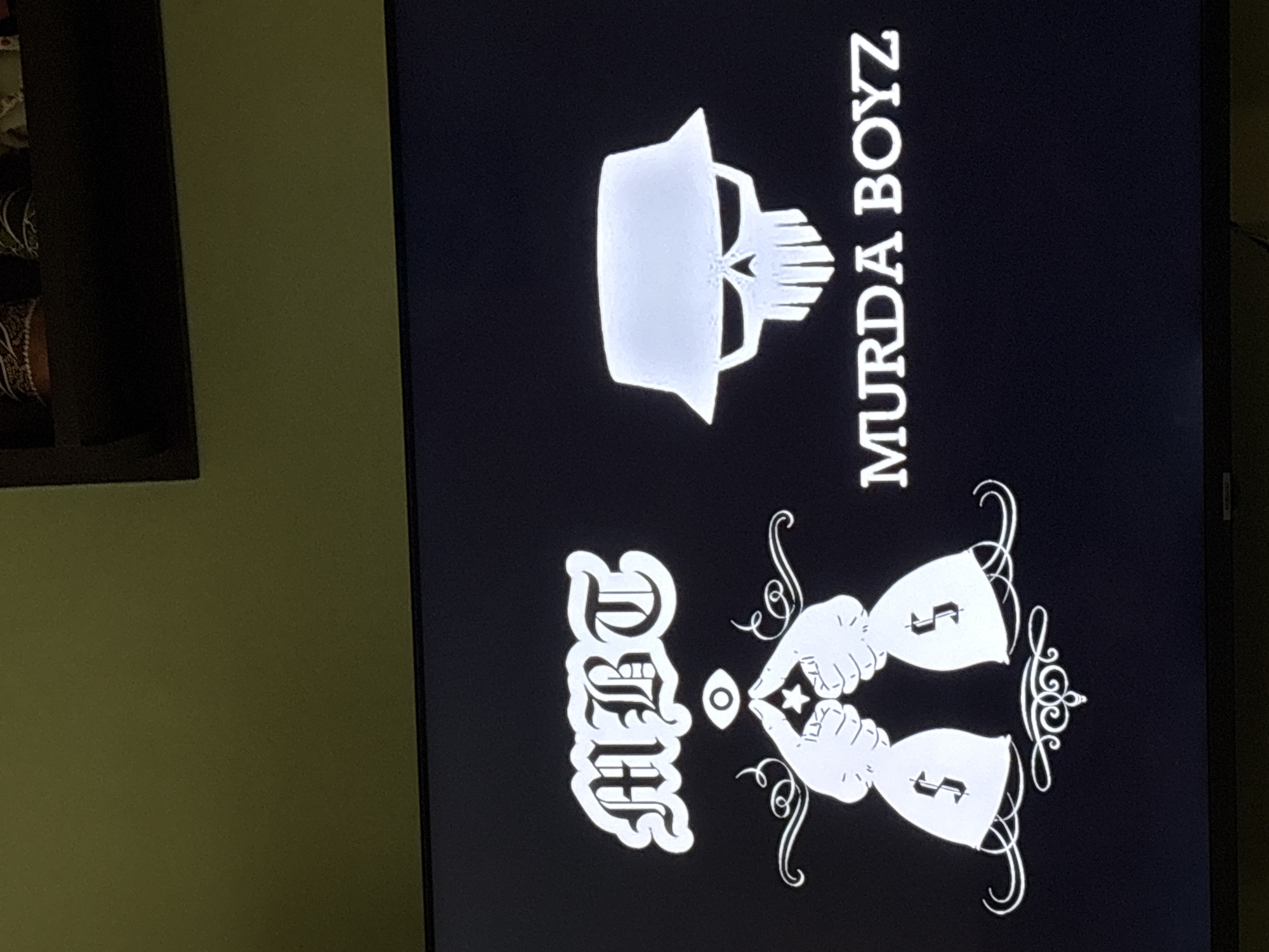 Digital graphics with stylized text observed in Plovdiv