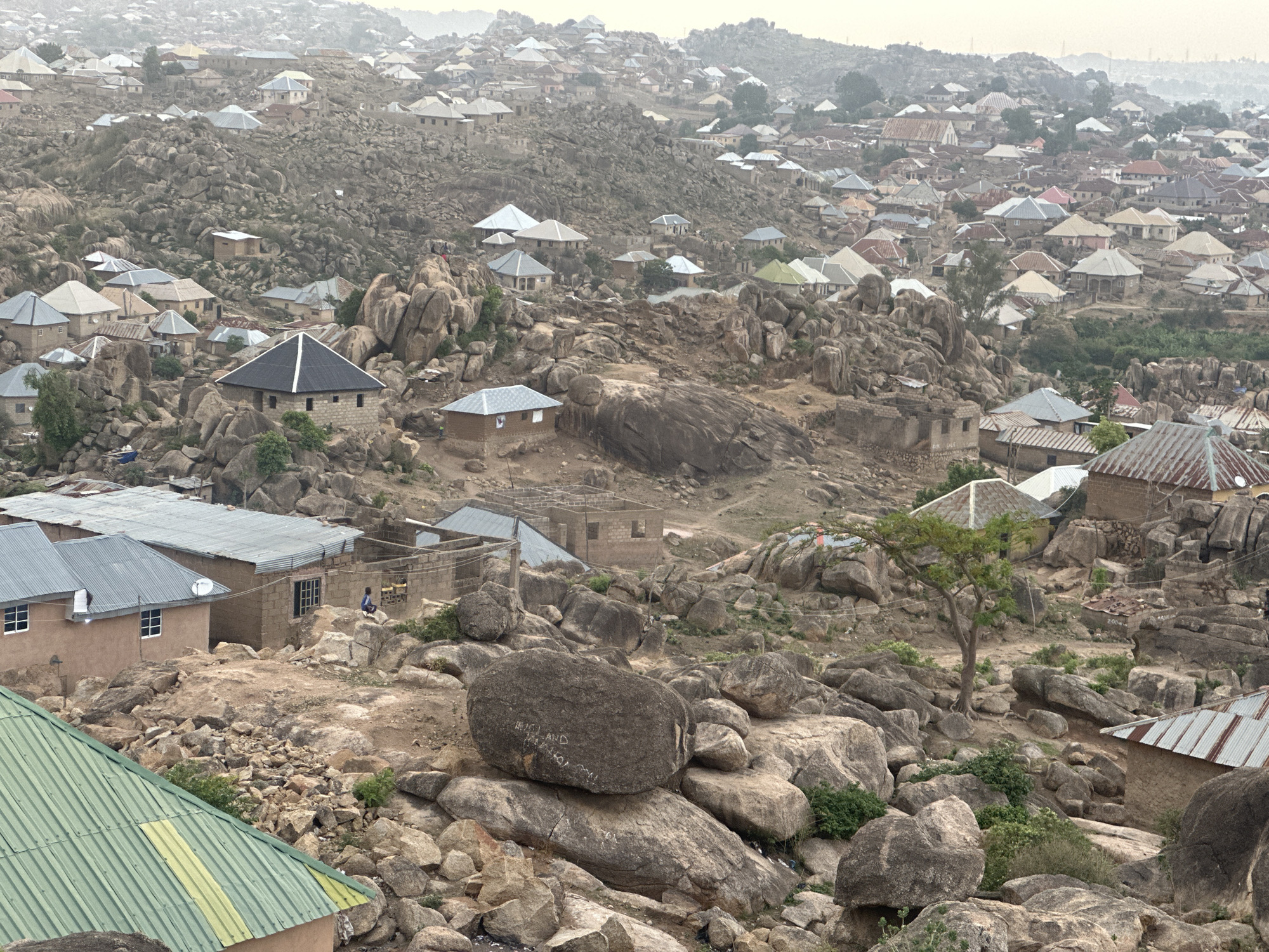 Jos Nigeria rocky residential landscape documented in afternoon photos