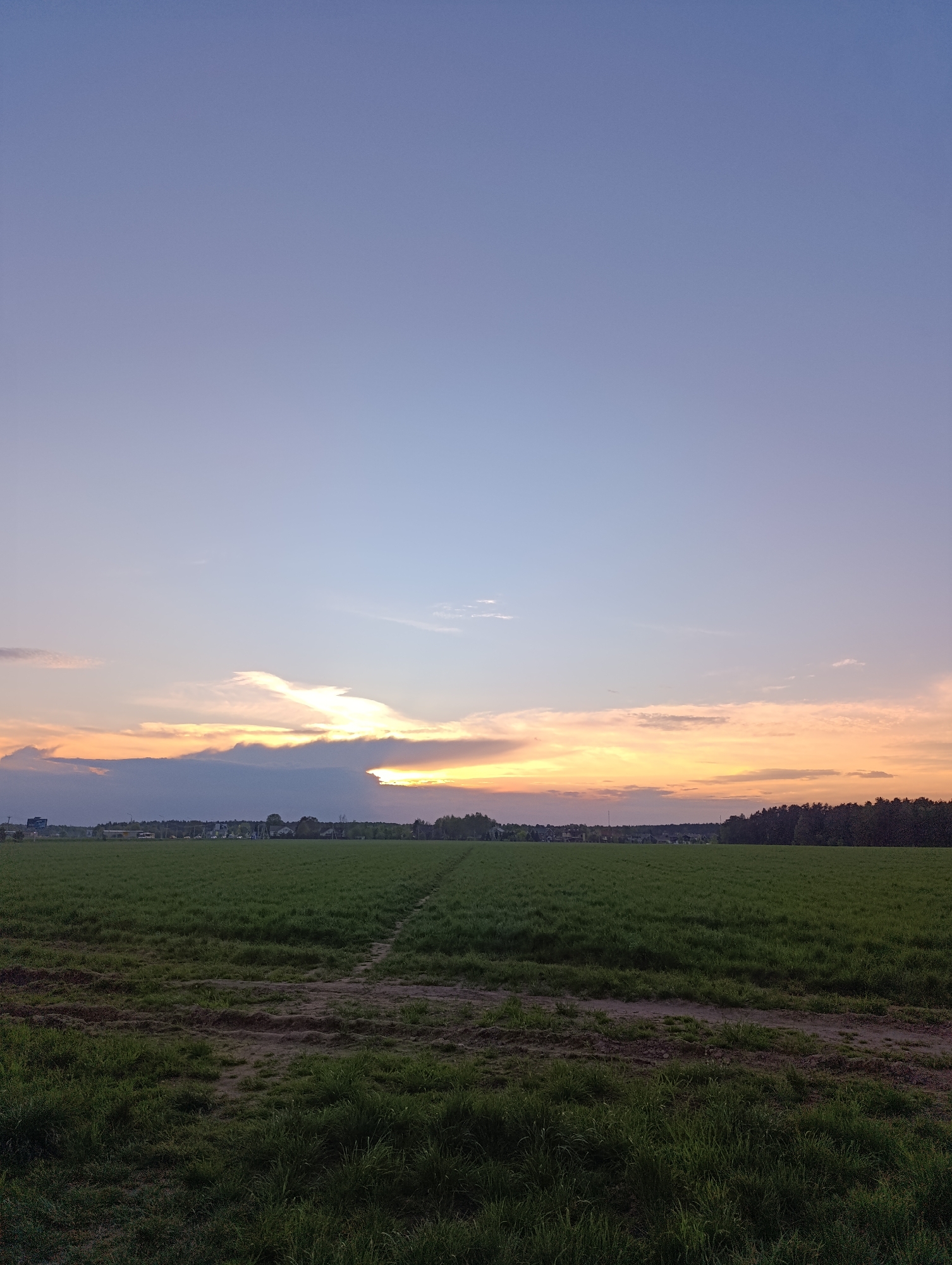 Evening countryside documentation captured near Chernogolovka, Russia