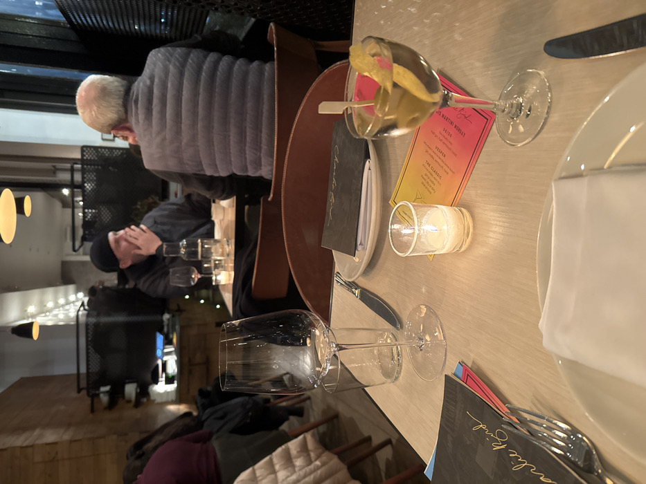 Late night dining scene captured at Charlie Bird restaurant