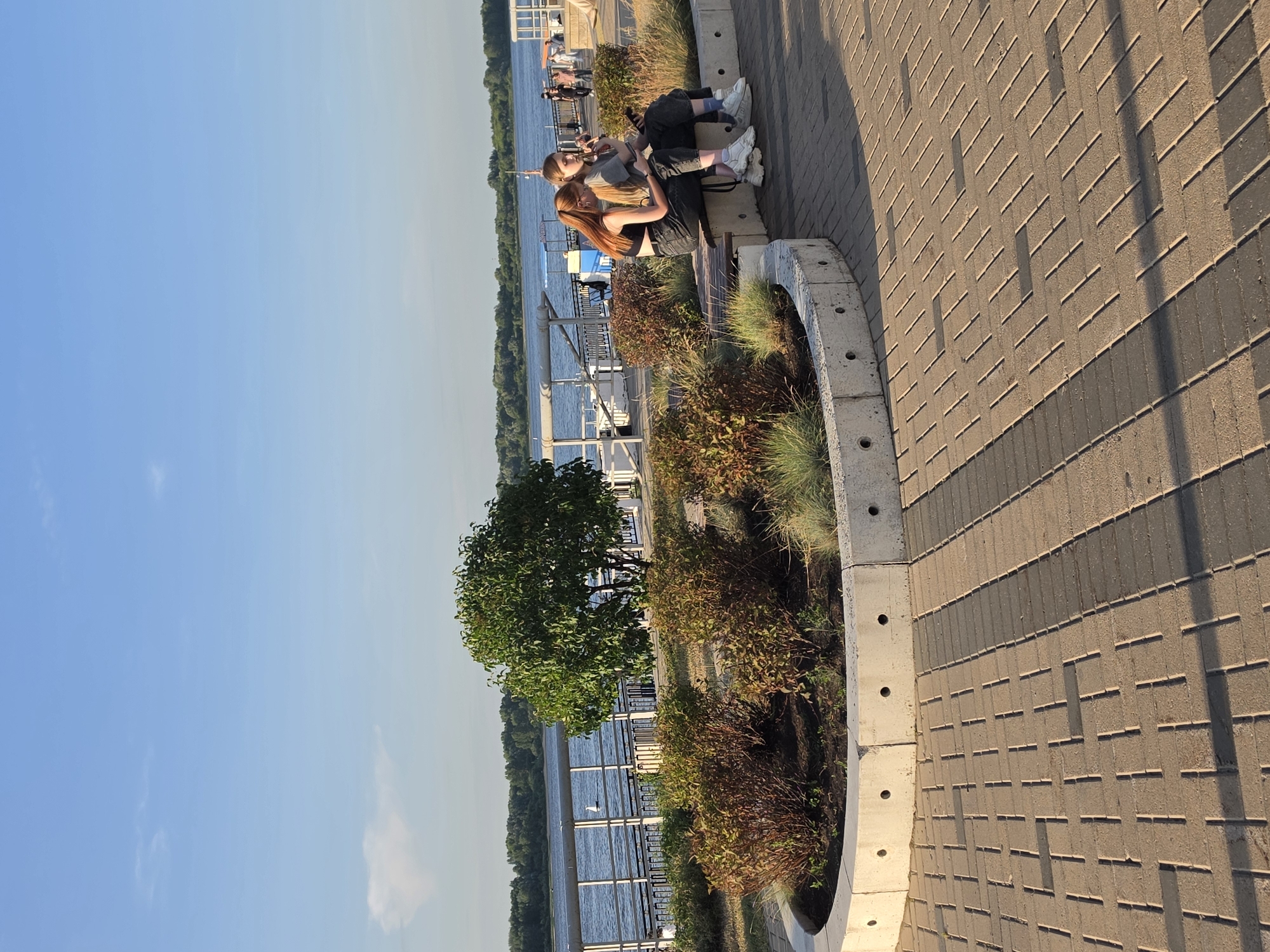 Summer evening on the Volga embankment in Nizhny Novgorod