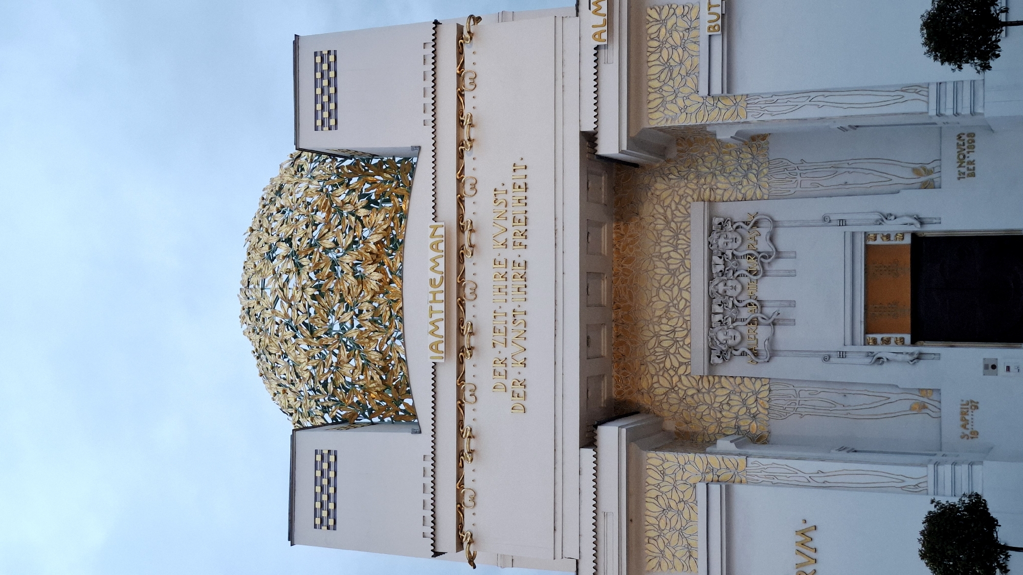 Vienna's Secession Building photographed from low angle perspective