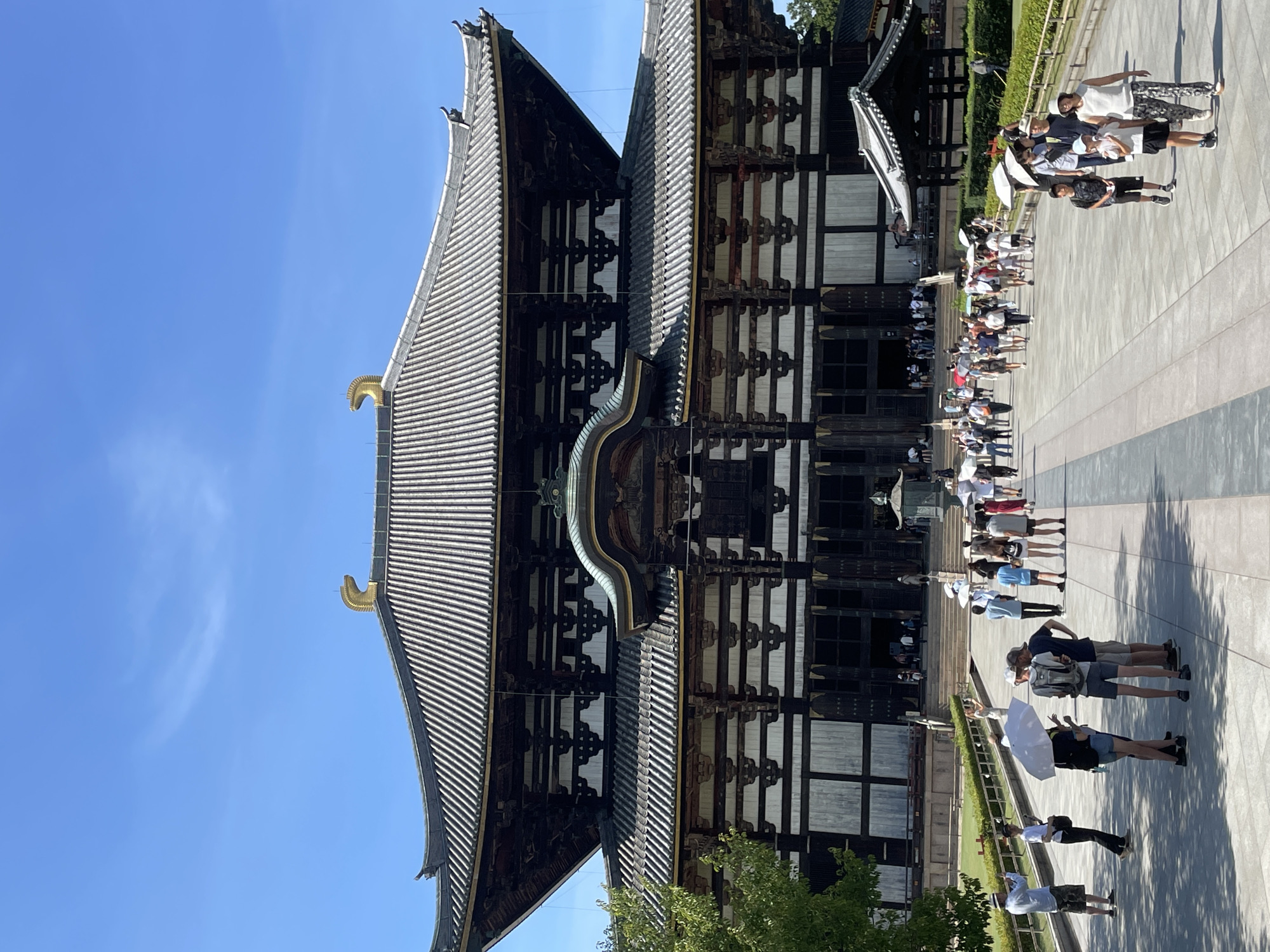 Sunny day at Nara's iconic Todai-ji Temple