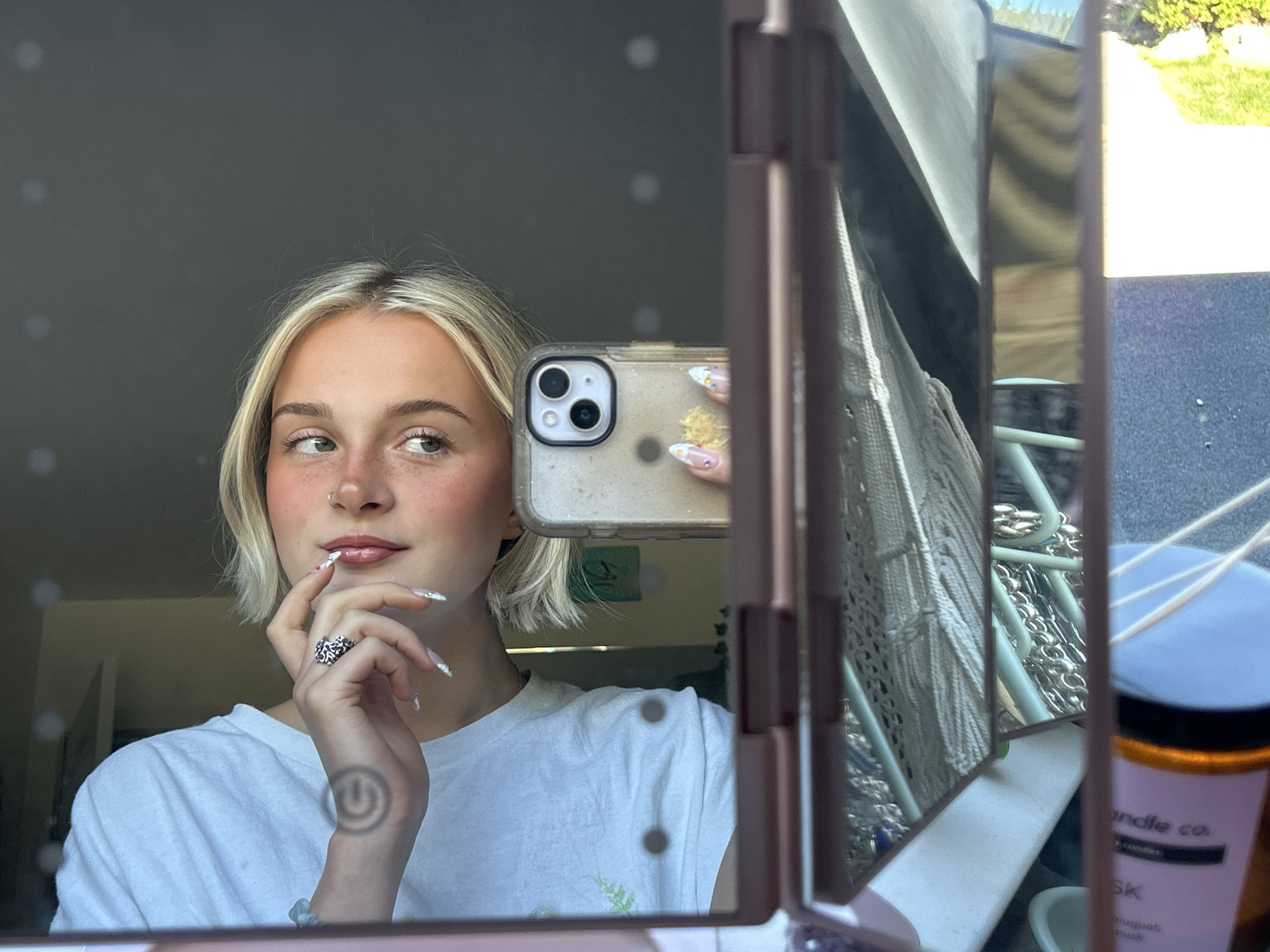 Quick selfie session in a Whistler bedroom