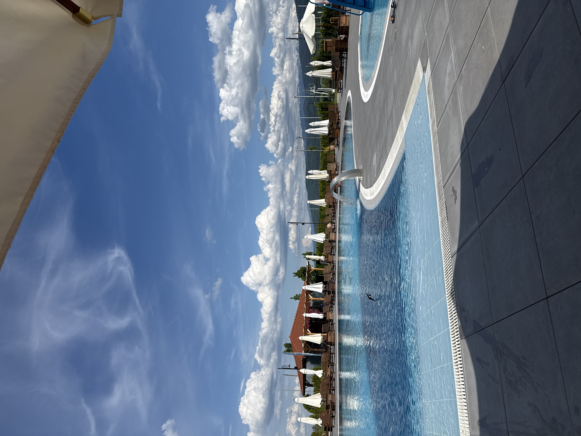 Sunny poolside moment captured in Bulgarian resort town