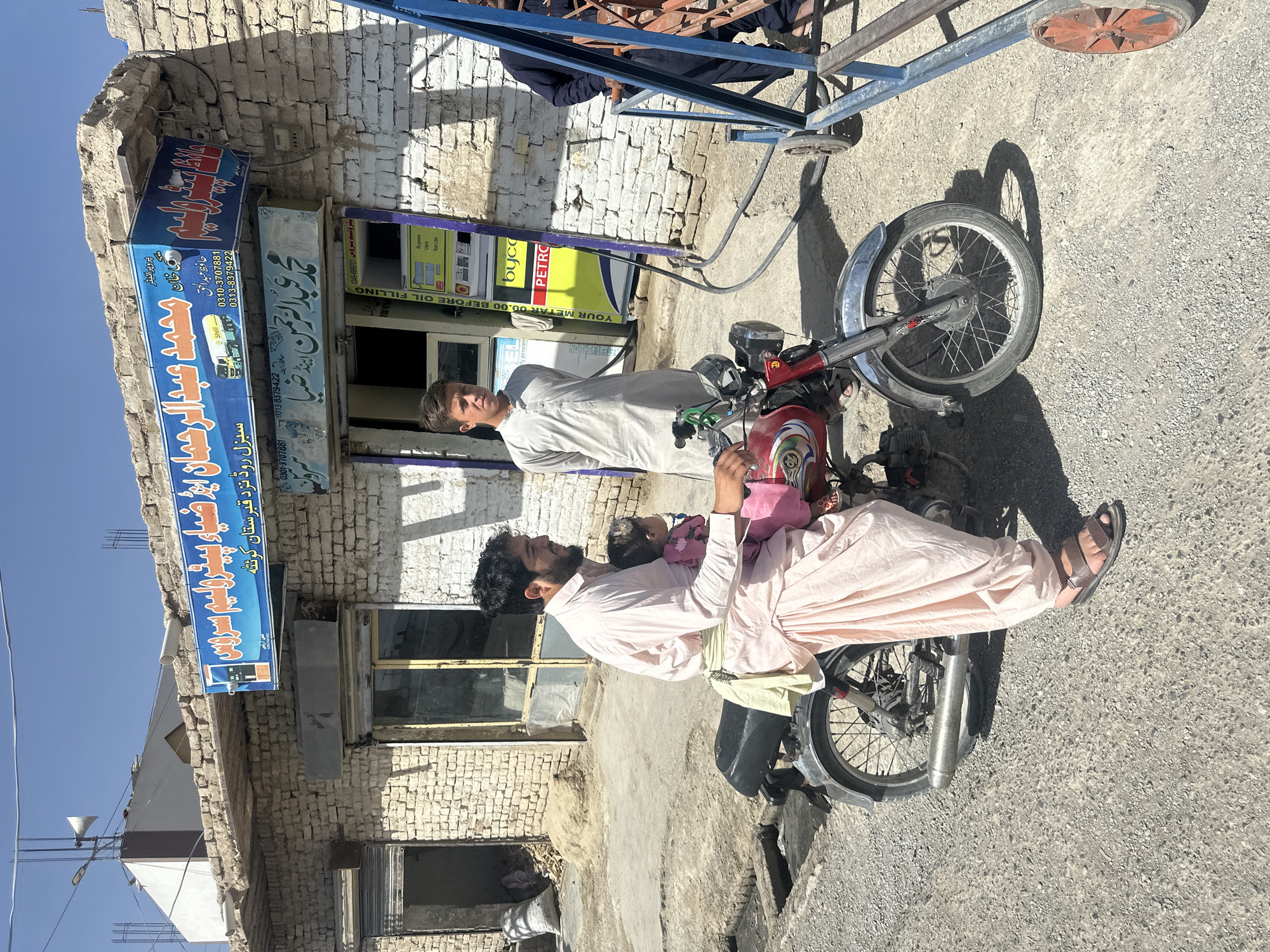 Everyday street life on a sunny morning in Quetta