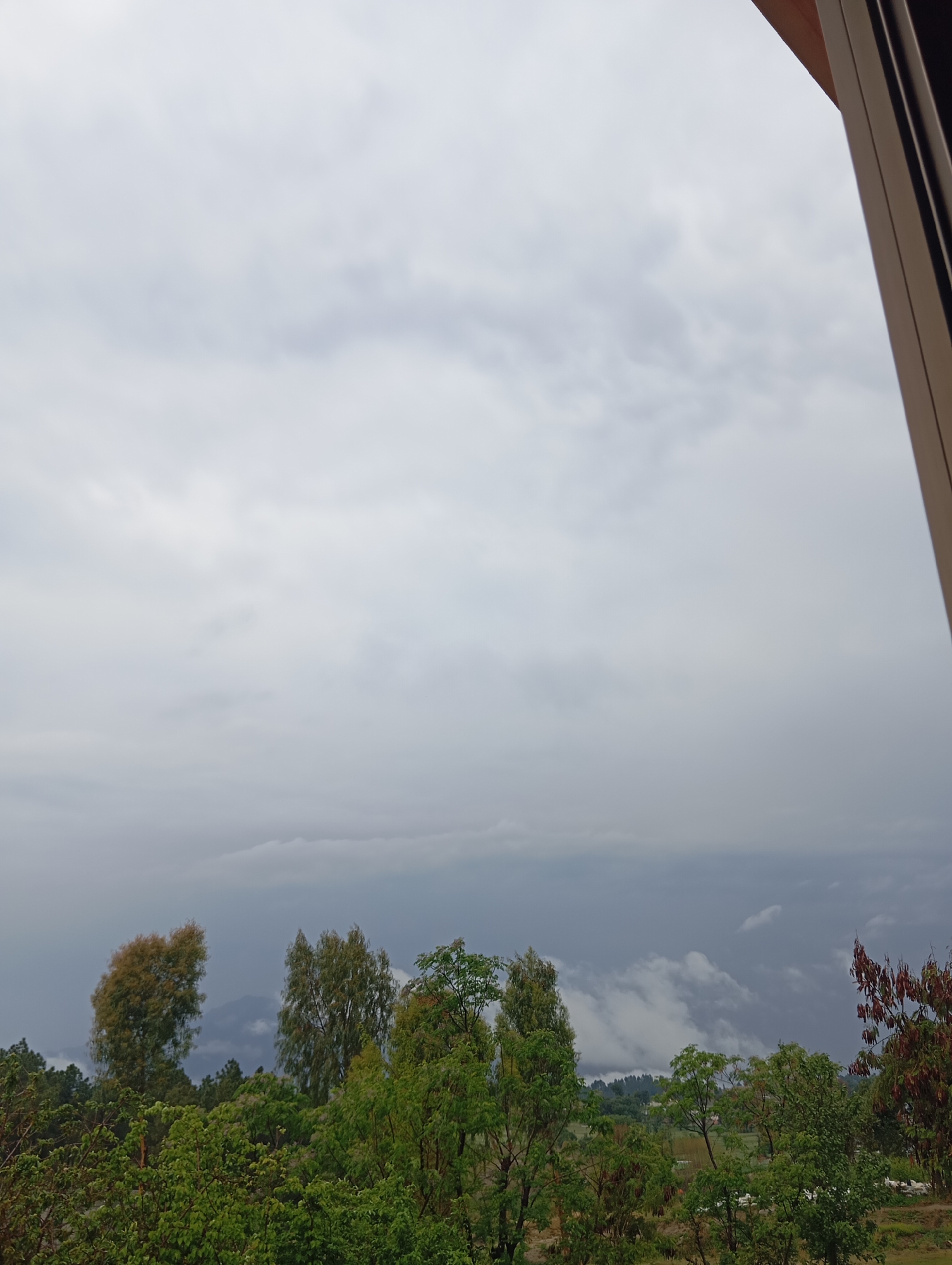 Overcast morning landscape observed in Lassan, Pakistan