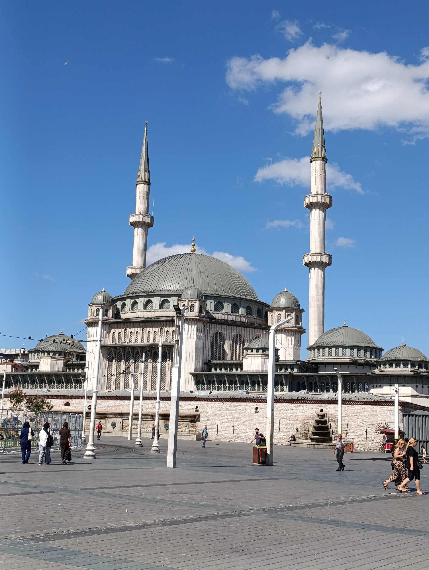 Taksim Square and Beyoğlu landmarks on a clear morning