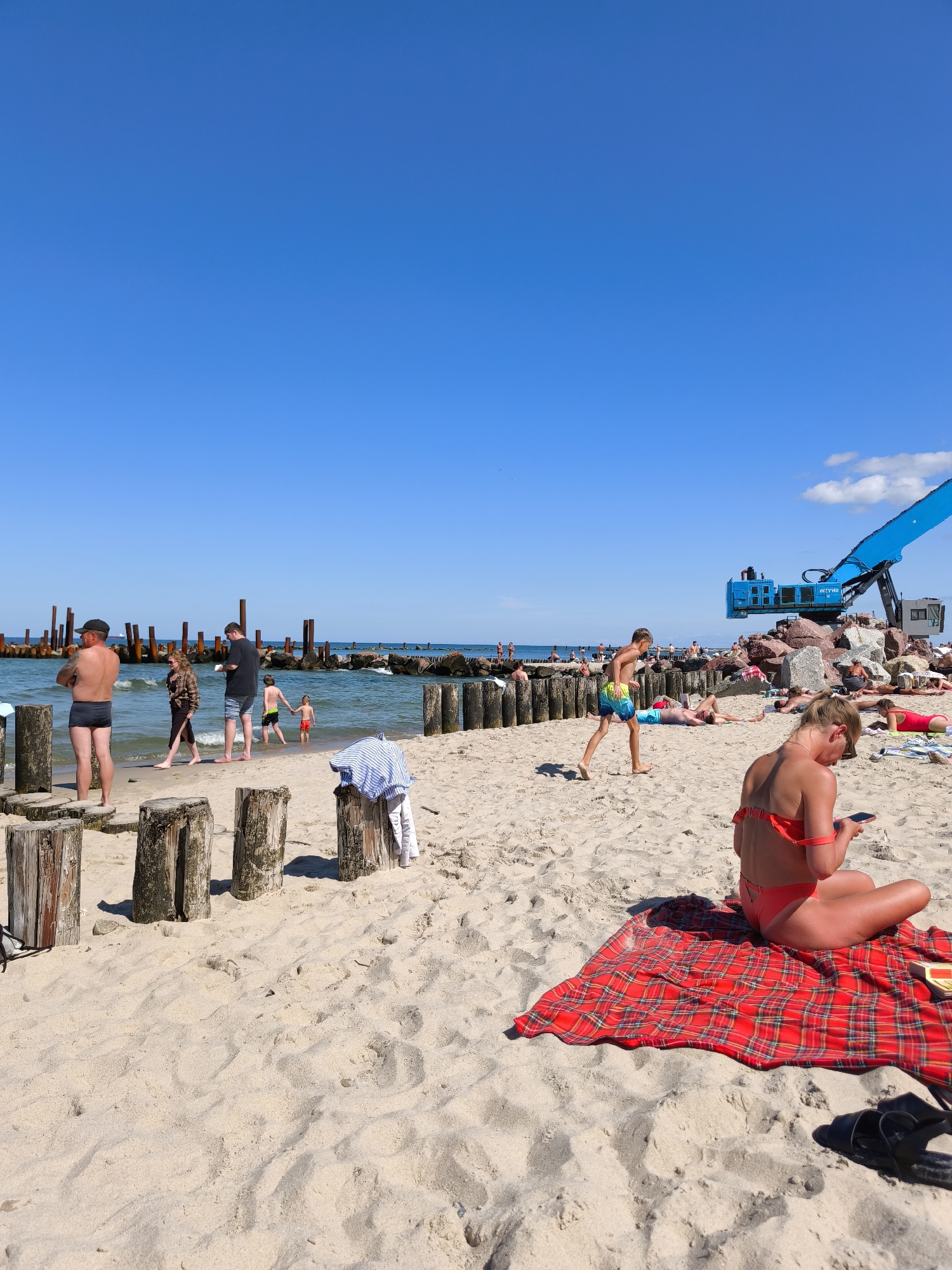 Summer day on the Baltic coast in Svetlogorsk