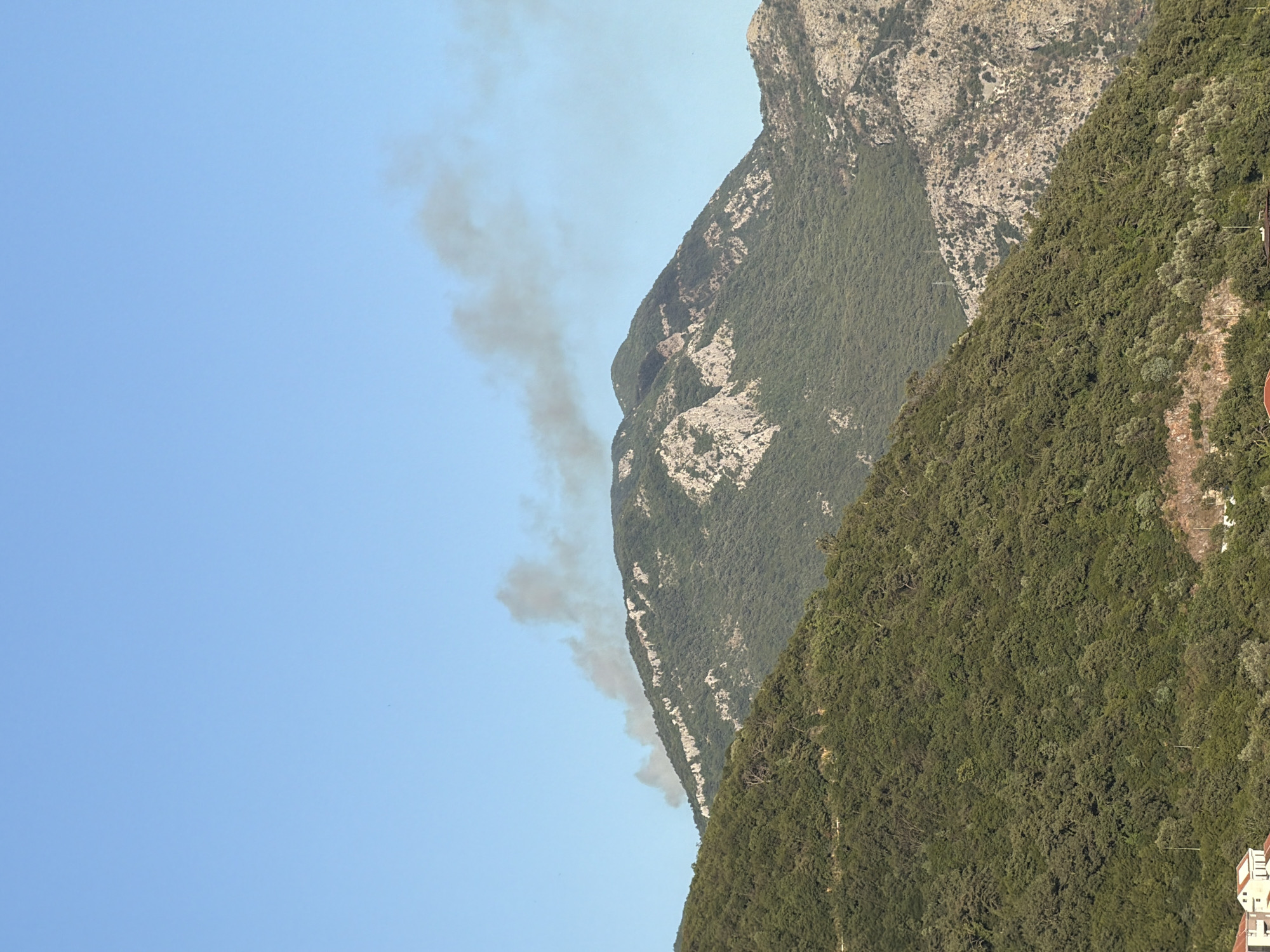 Petrovac na Moru coastline, islands, and hillside rooftops, Montenegro