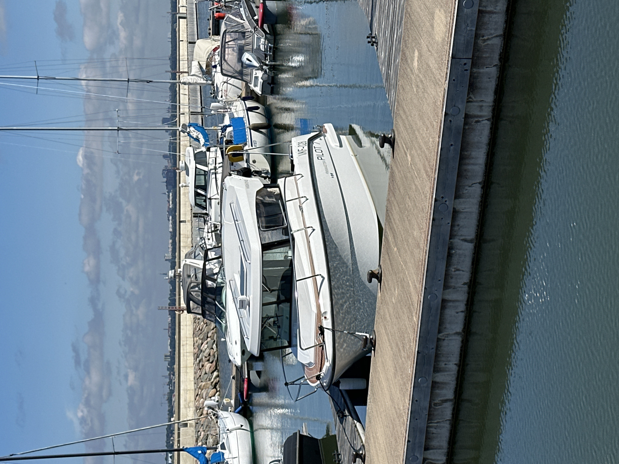 Tallinn marina on a summer afternoon, boats and water sports