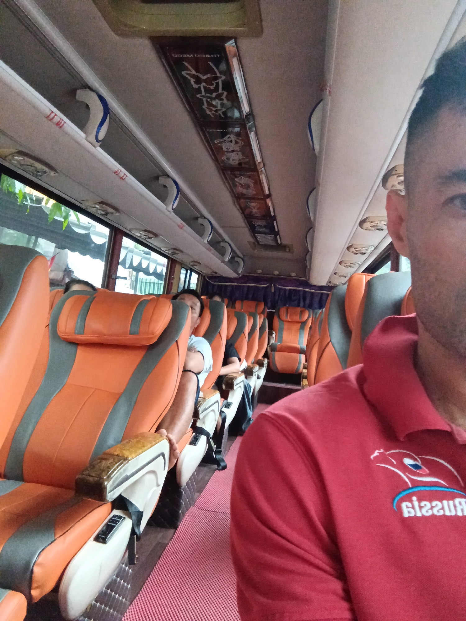 Morning bus journey through Southeast Asian city documented